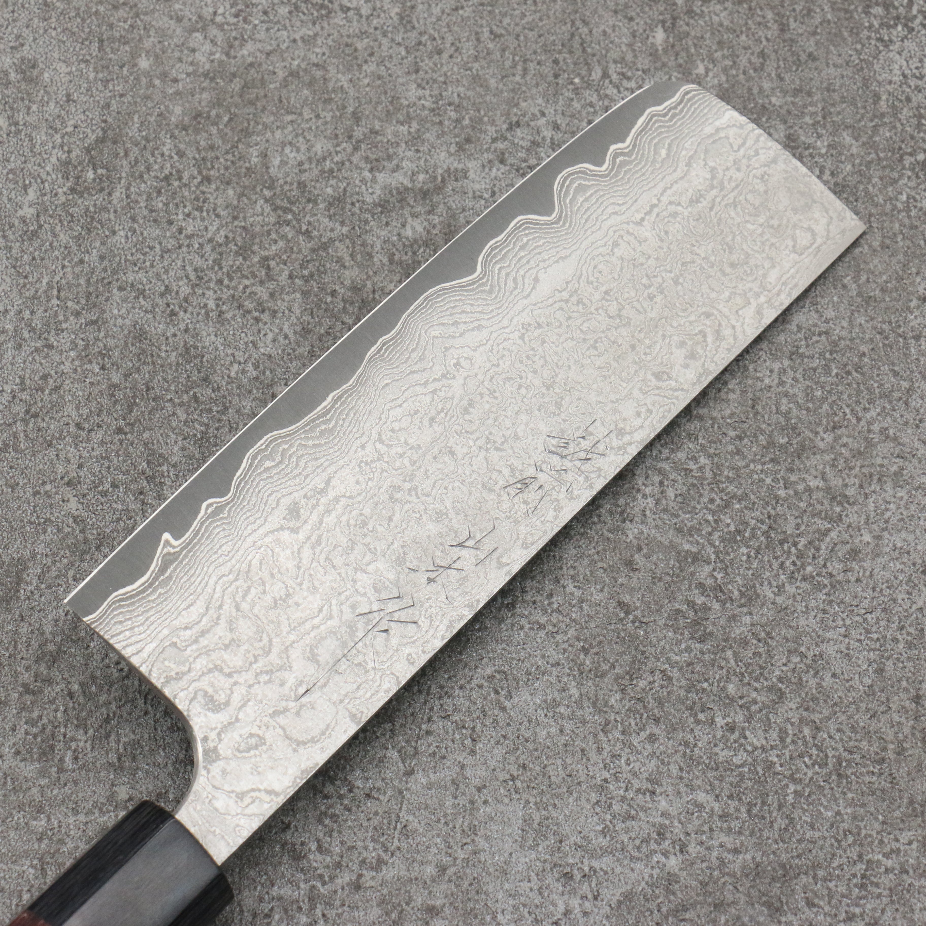 Nao Yamamoto VG10 Black Damascus Nakiri 165mm Shitan Handle - Japanny - Best Japanese Knife