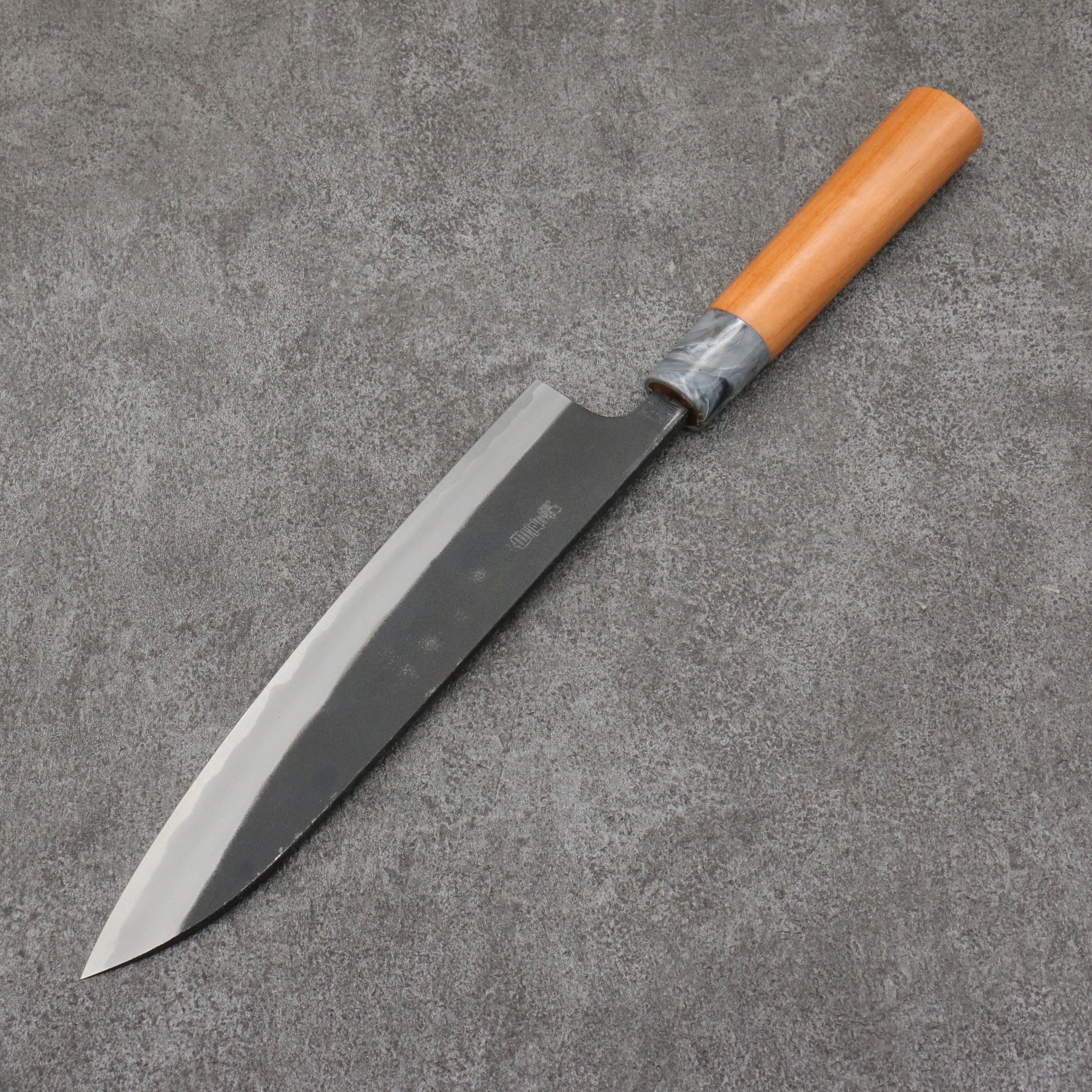 Nao Yamamoto White Steel No.2 Kurouchi Gyuto 210mm Cherry Tree Handle - Japanny - Best Japanese Knife
