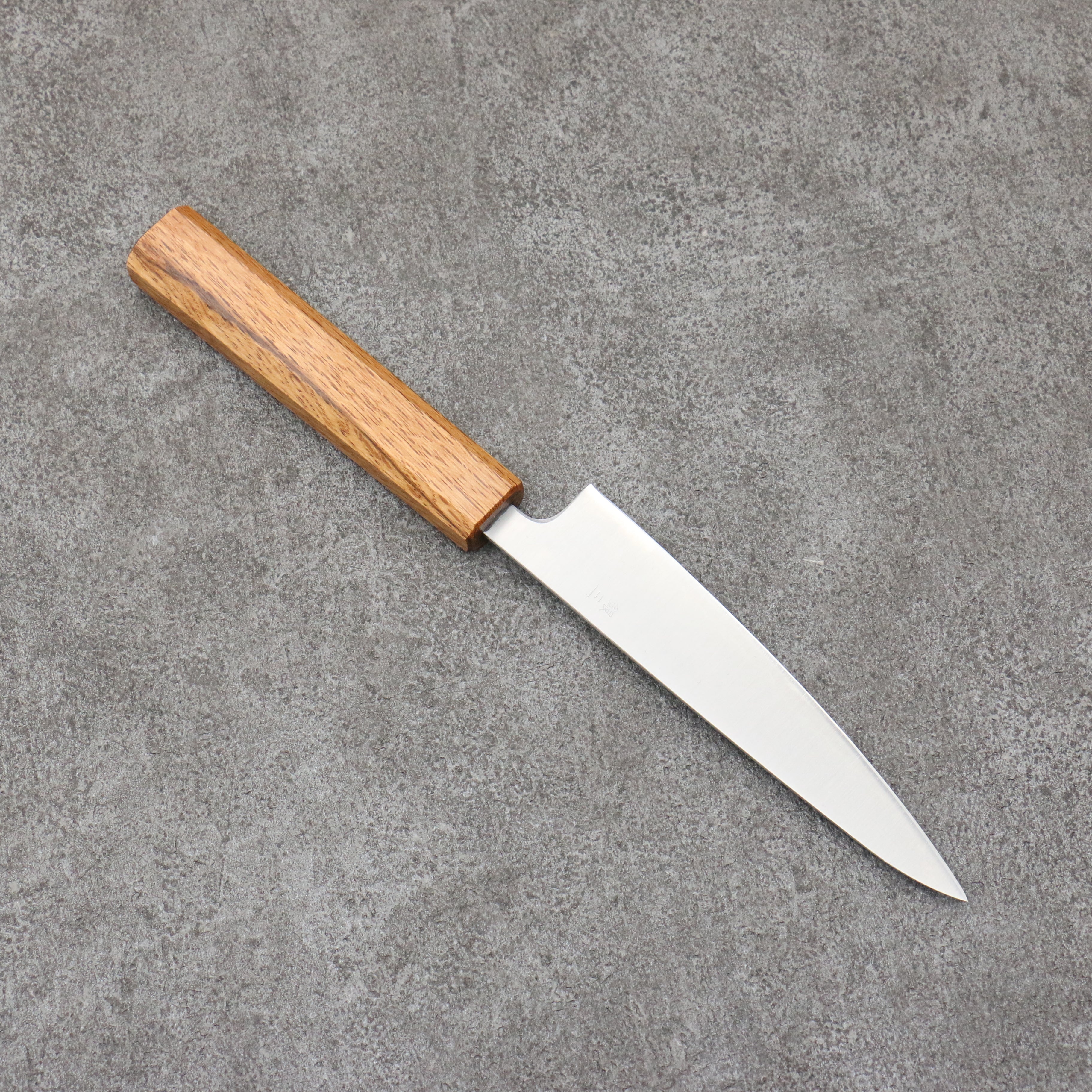 Seisuke Silver Steel No.3 Migaki Polish Finish Petty-Utility 135mm White Oak Handle - Japanny - Best Japanese Knife