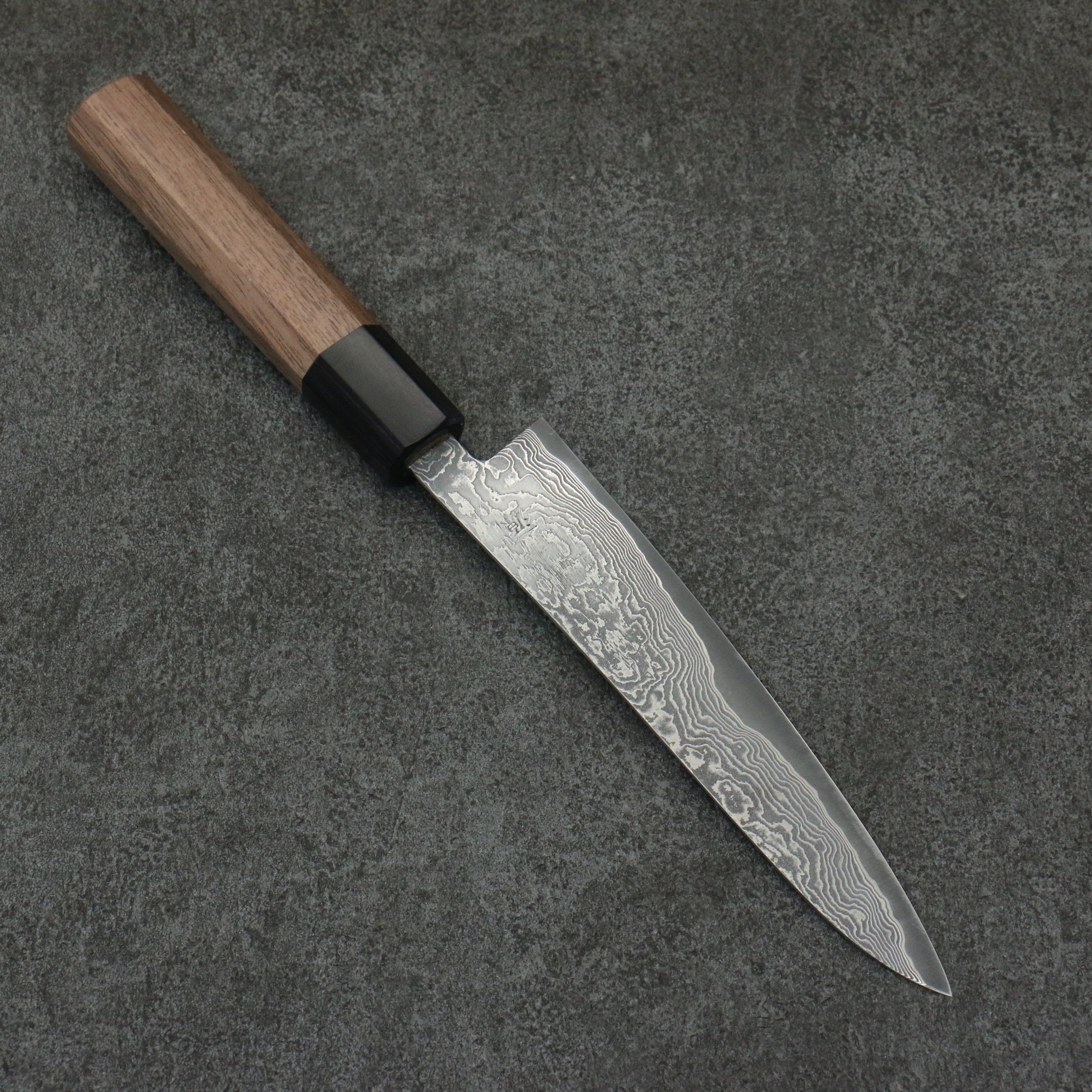 Shigeki Tanaka Harukaze SG2 Damascus Petty-Utility 150mm Walnut Handle - Japanny - Best Japanese Knife