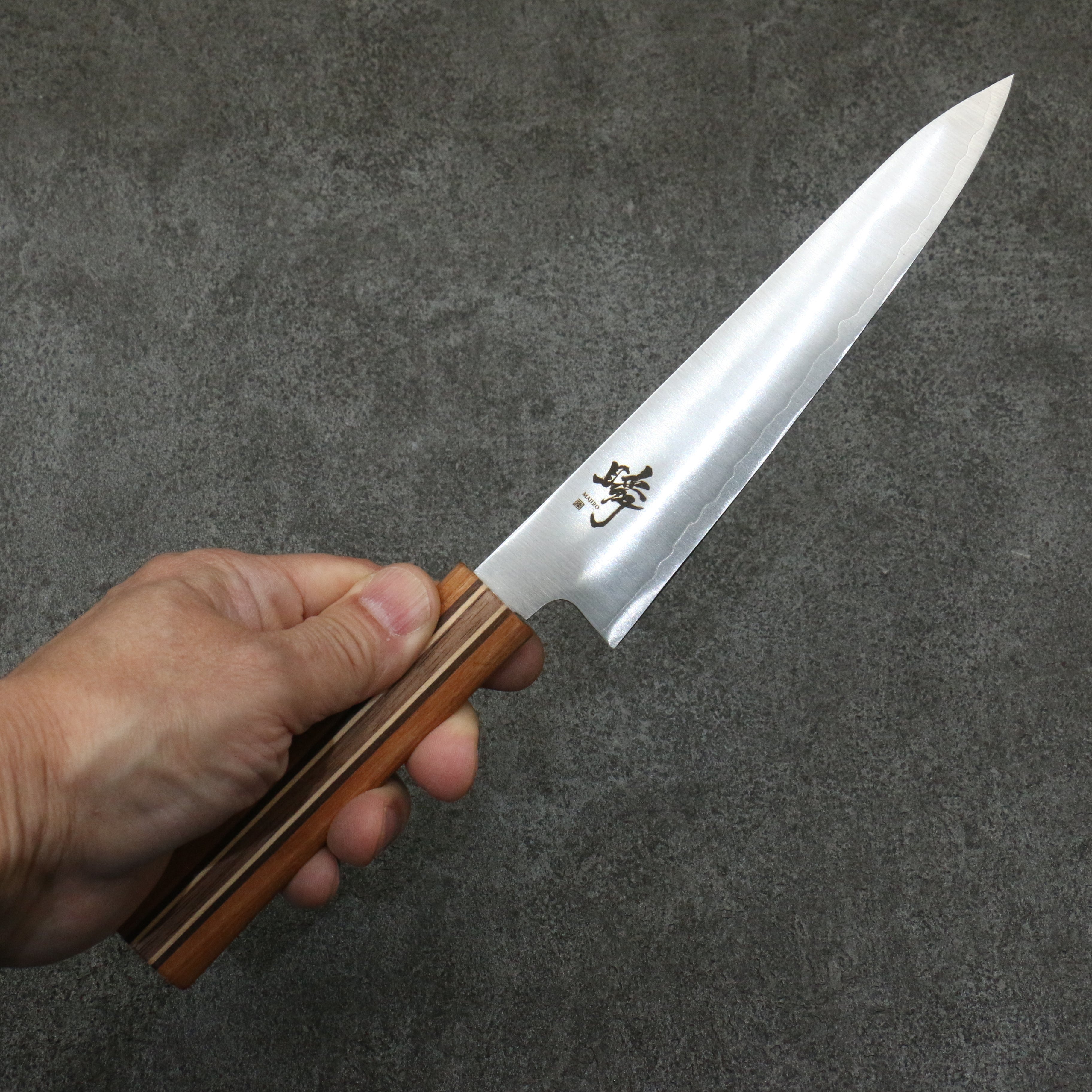 Shigeki Tanaka Majiro Silver Steel No.3 Petty-Utility 150mm Maple, Cherry, Walnut Handle - Japanny - Best Japanese Knife
