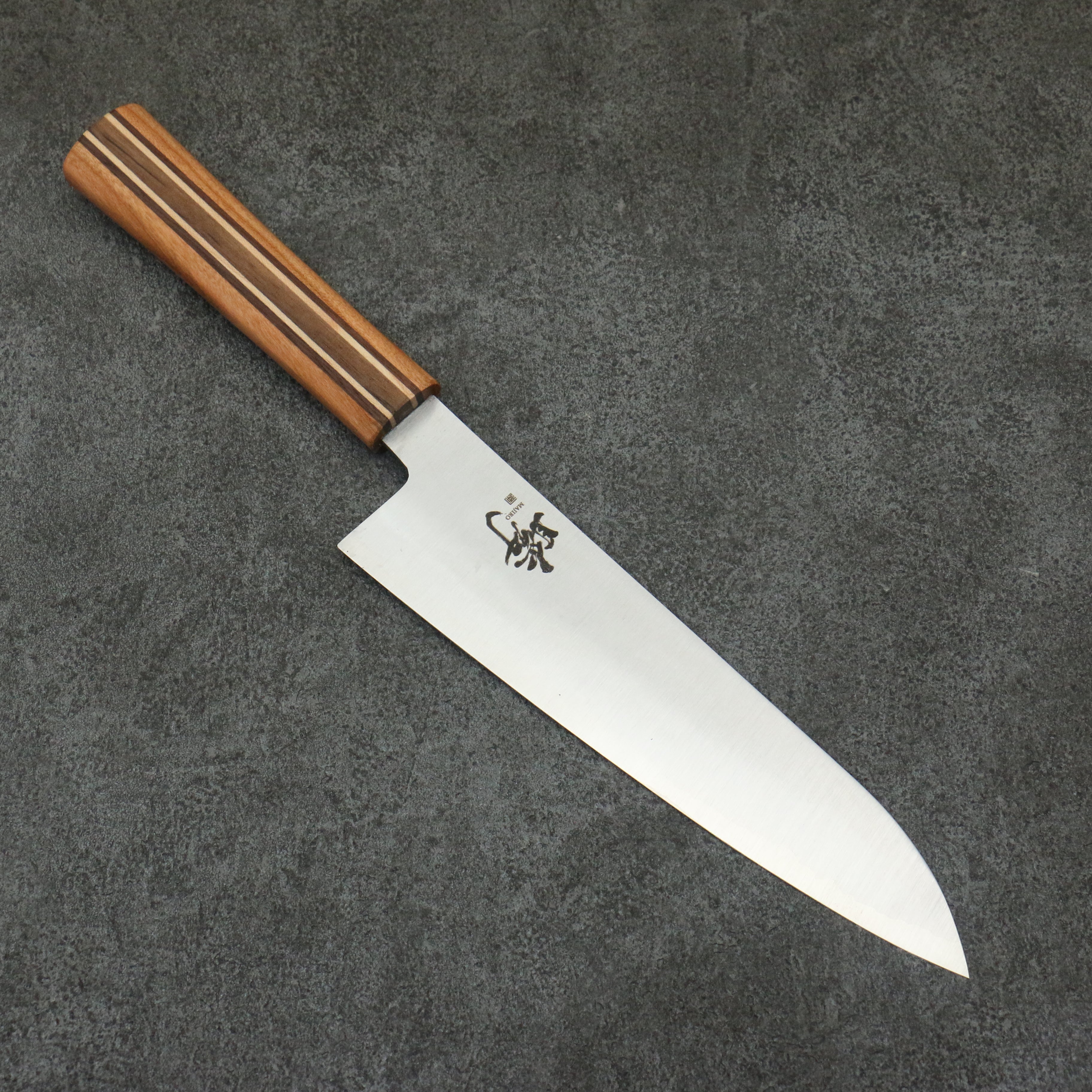 Shigeki Tanaka Majiro Silver Steel No.3 Gyuto 190mm Maple, Cherry, Walnut Handle - Japanny - Best Japanese Knife