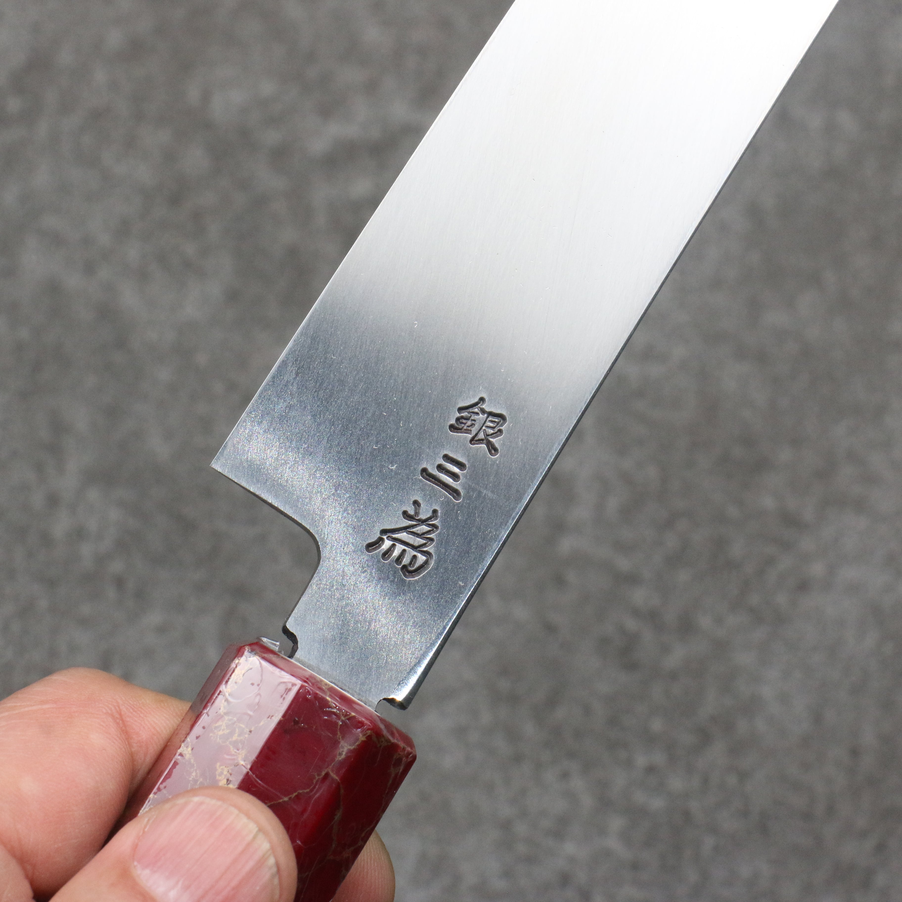 Sakai Takayuki Zangetsu Silver Steel No.3 Sakimaru Yanagiba 330mm Stabilized wood Handle with Sheath - Japanny - Best Japanese Knife