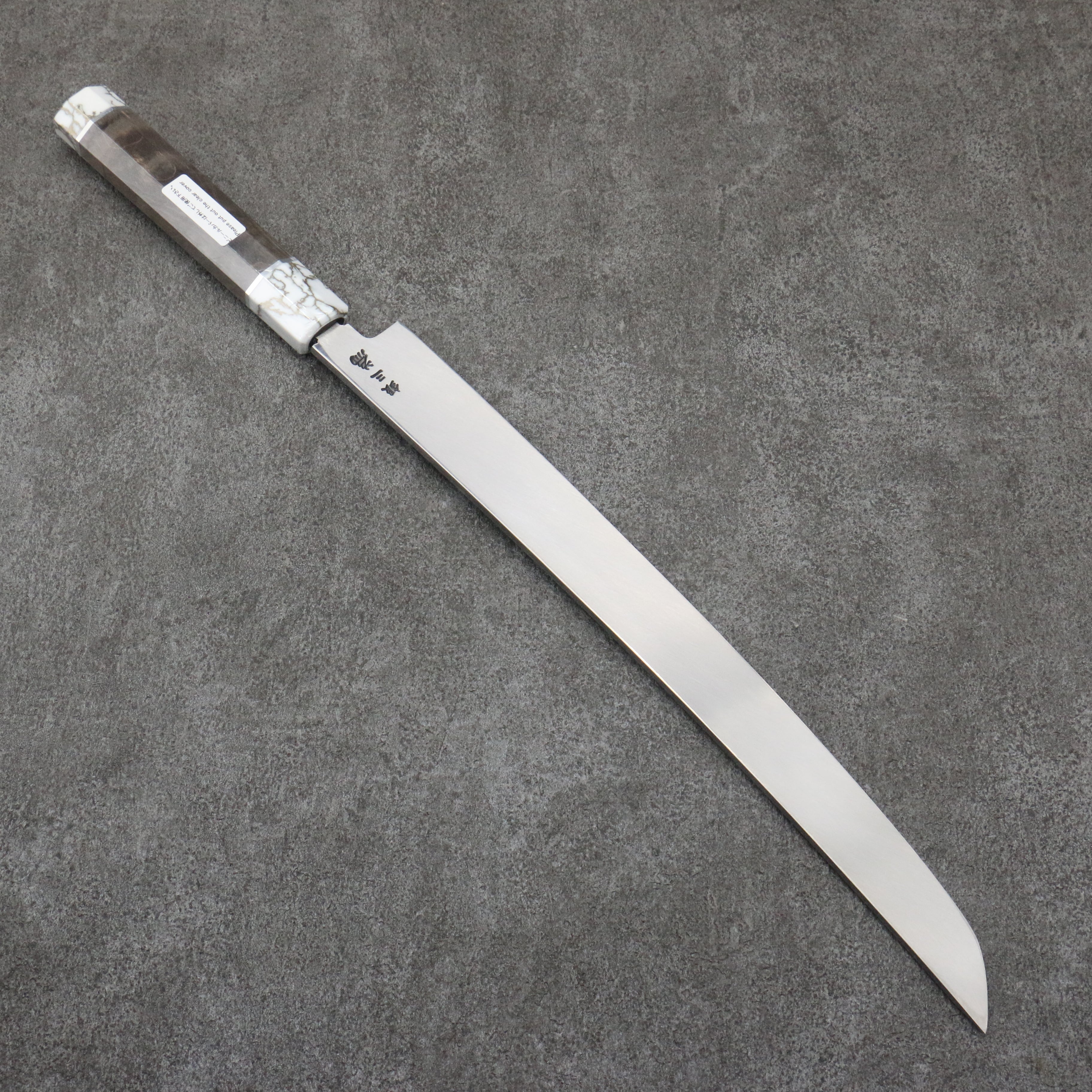 Sakai Takayuki Zangetsu Silver Steel No.3 Sakimaru Yanagiba 330mm Stabilized wood Handle with Sheath - Japanny - Best Japanese Knife