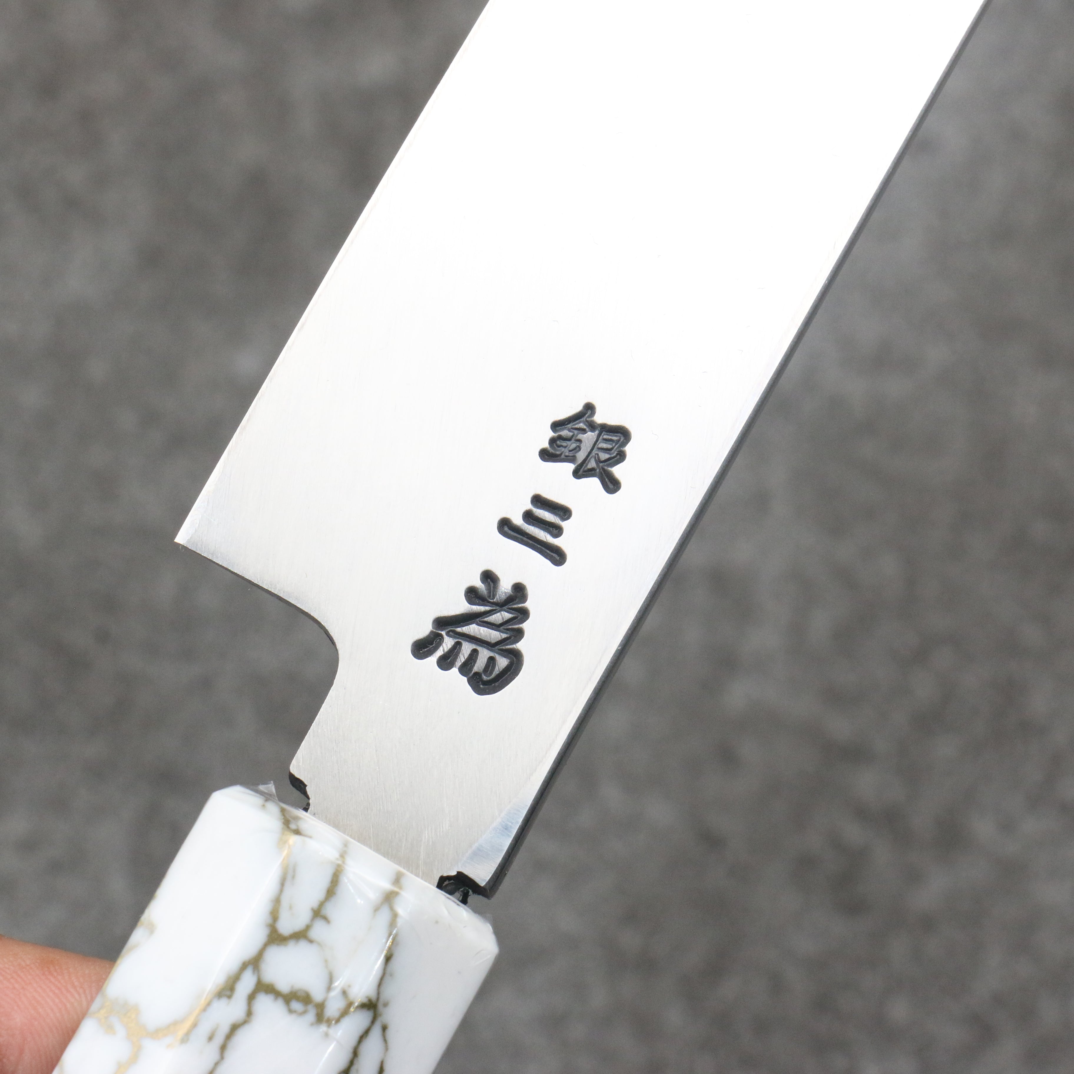 Sakai Takayuki Zangetsu Silver Steel No.3 Sakimaru Yanagiba 330mm Stabilized wood Handle with Sheath - Japanny - Best Japanese Knife