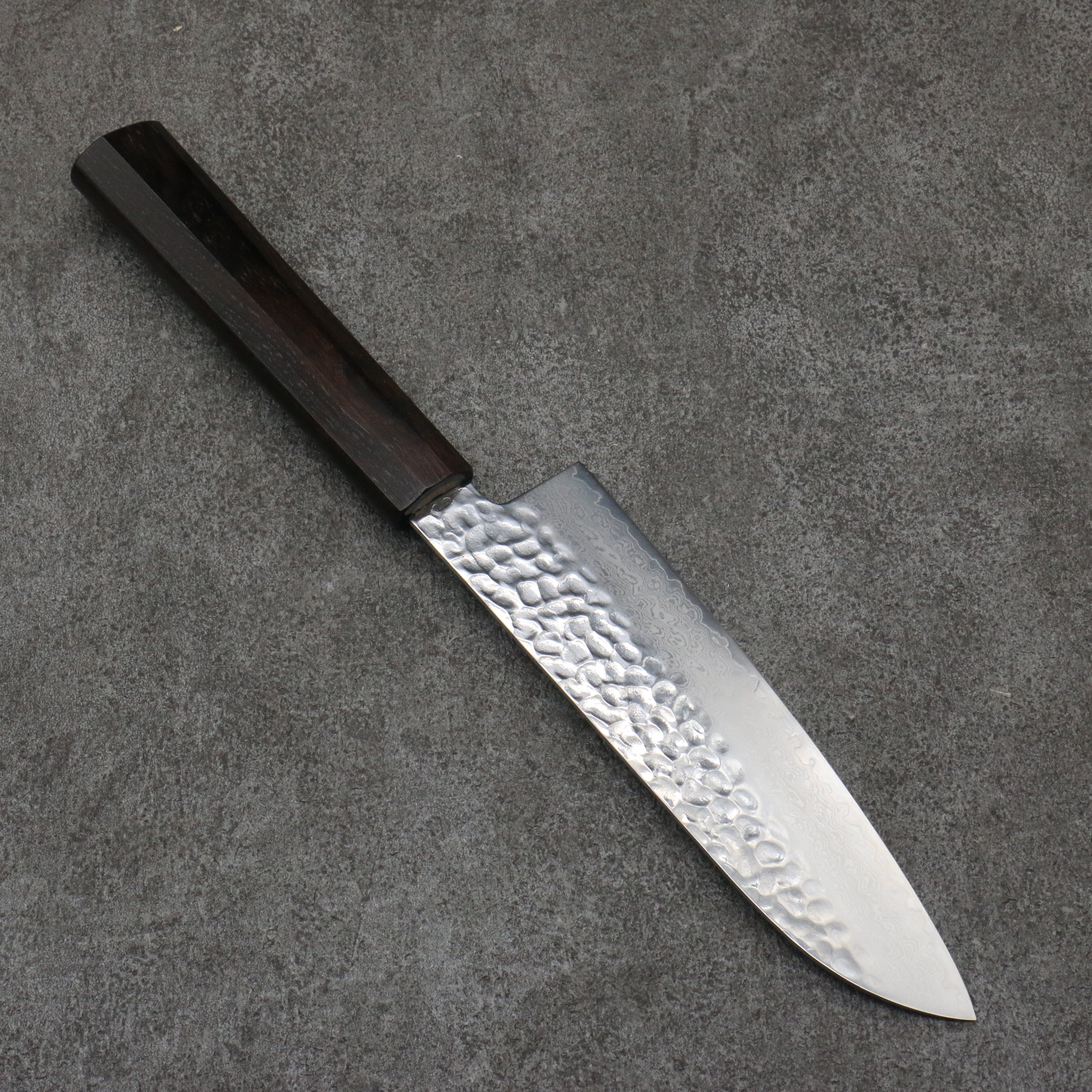 Sakai Takayuki VG10 33 Layer Damascus Santoku 170mm Ebony(6 sided teardrop) Handle - Japanny - Best Japanese Knife