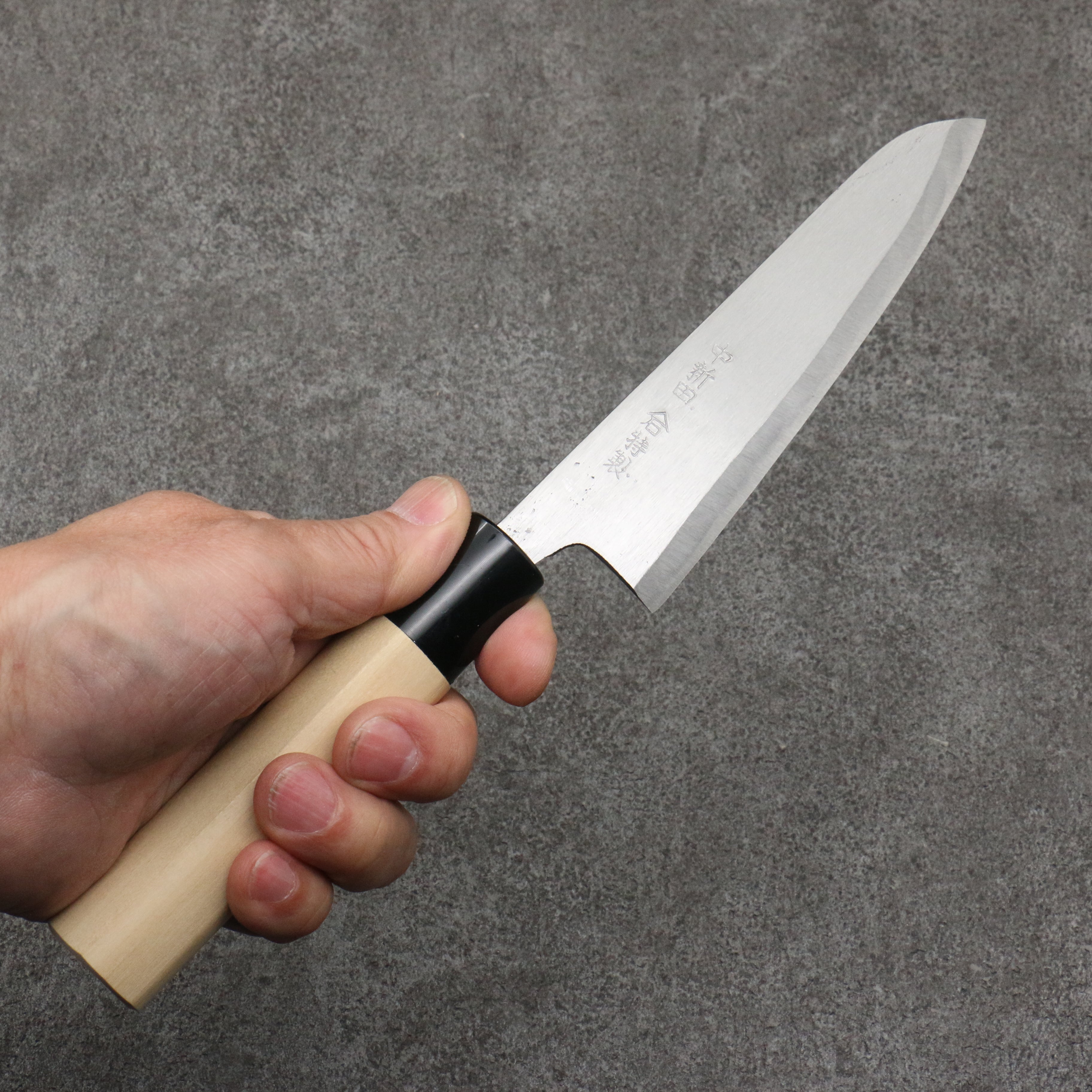 Nakaniida White Steel No.2 Migaki Polish Finish Petty-Utility 120mm Magnolia Handle - Japanny - Best Japanese Knife