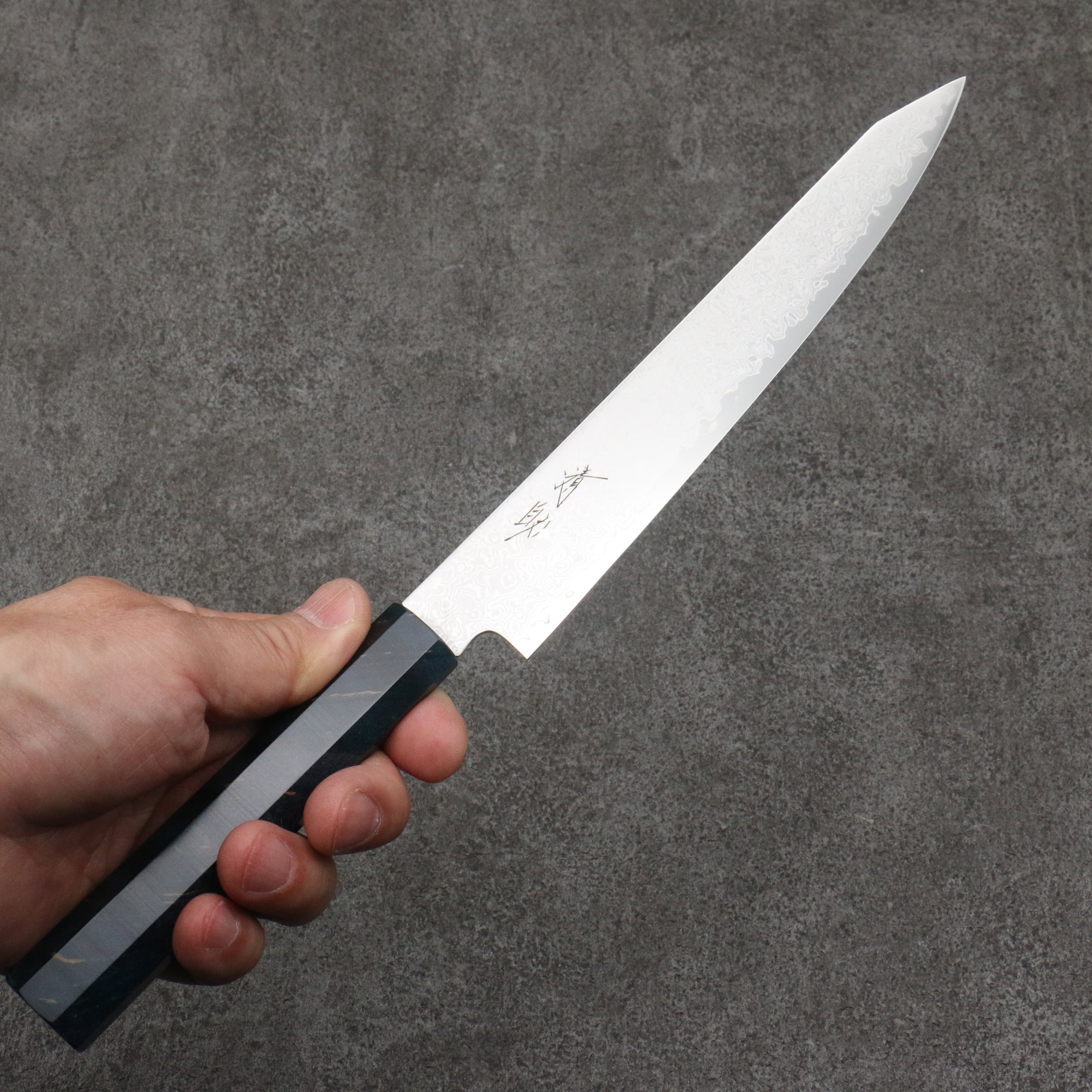 Seisuke VG10 Damascus Petty-Utility 180mm Stabilized wood Handle - Japanny - Best Japanese Knife