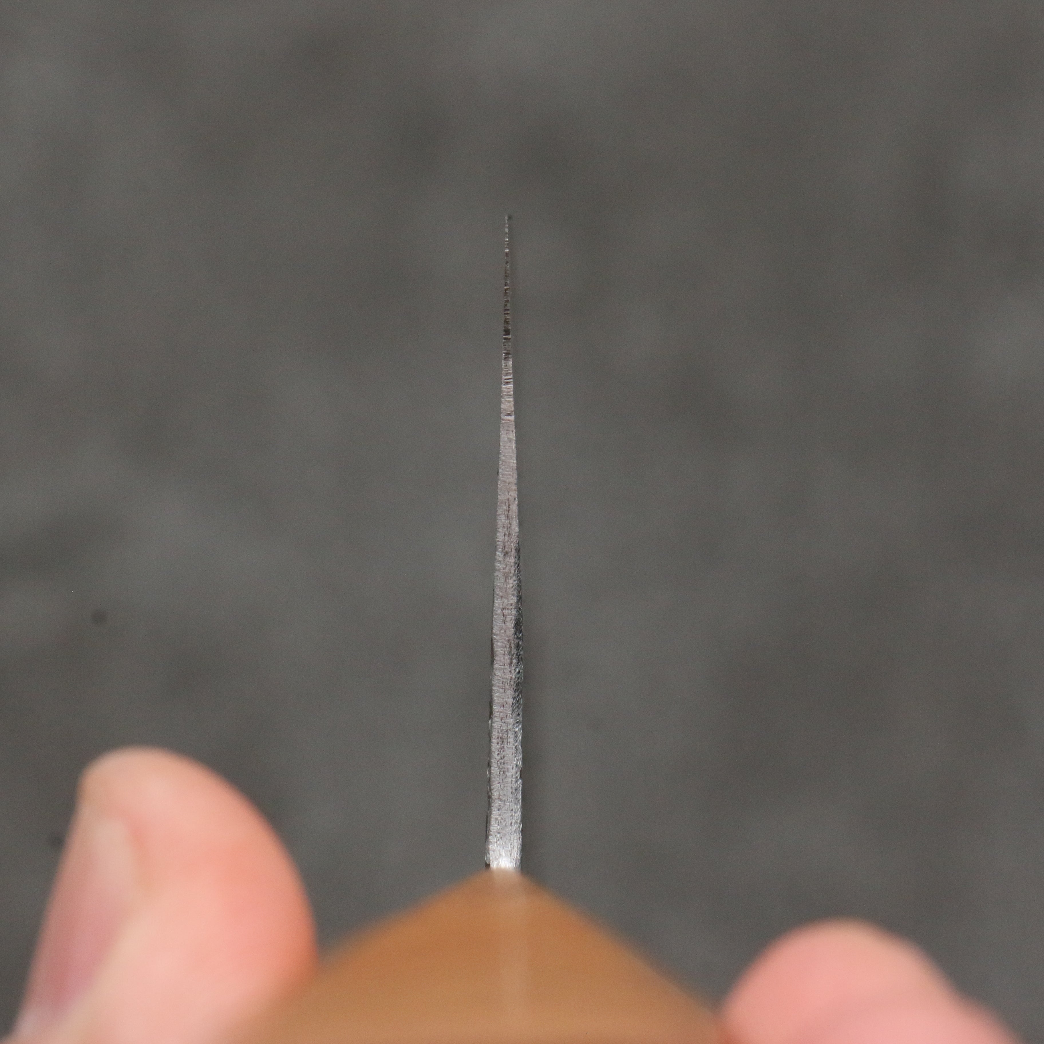 Isamitsu Abe White Steel No.1 Hammered Nakiri 165mm Oak (pentagonal) Handle - Japanny - Best Japanese Knife