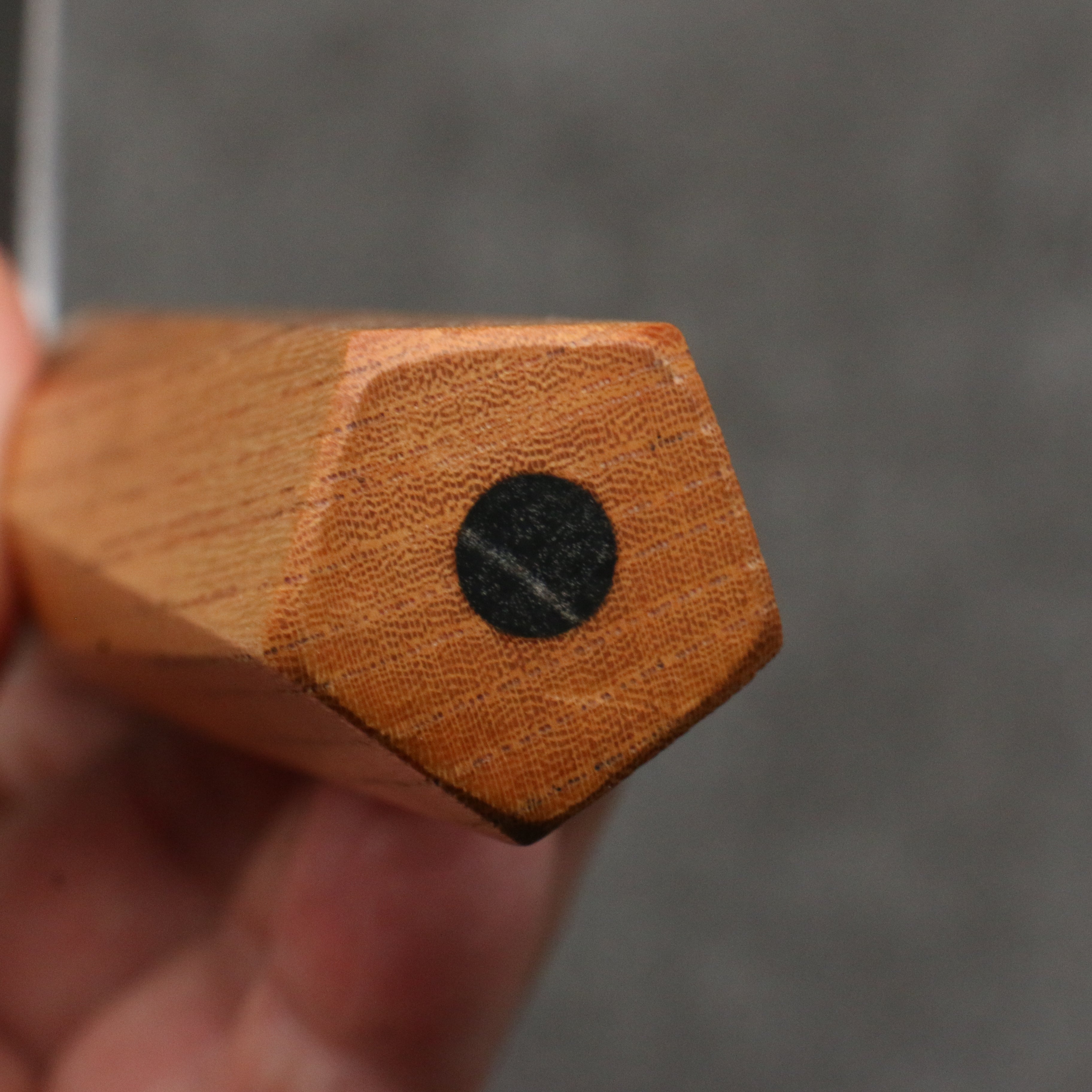 Isamitsu Abe White Steel No.1 Hammered Nakiri 165mm Oak (pentagonal) Handle - Japanny - Best Japanese Knife
