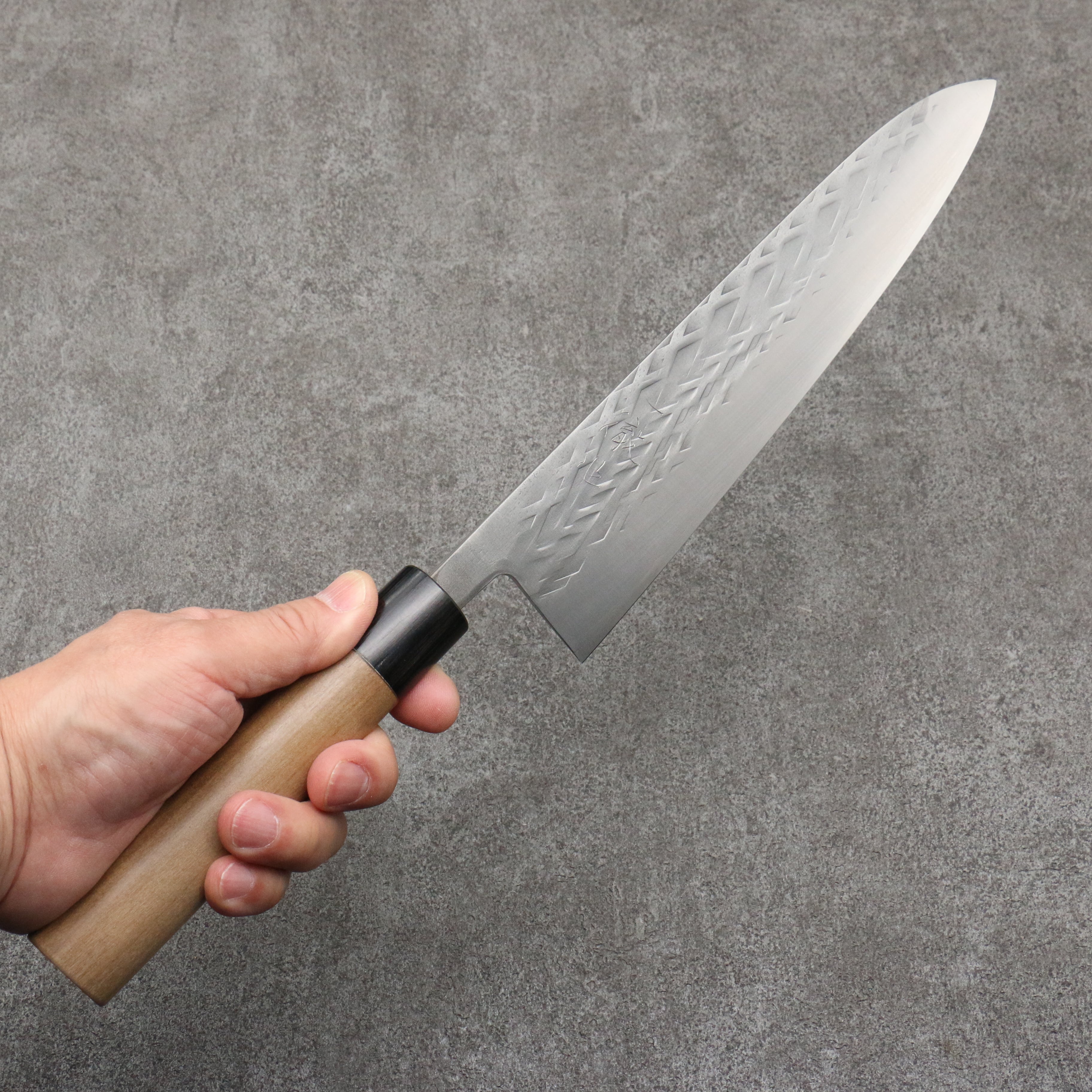 Tadafusa SLD Hammered Gyuto 240mm Walnut Handle - Japanny - Best Japanese Knife