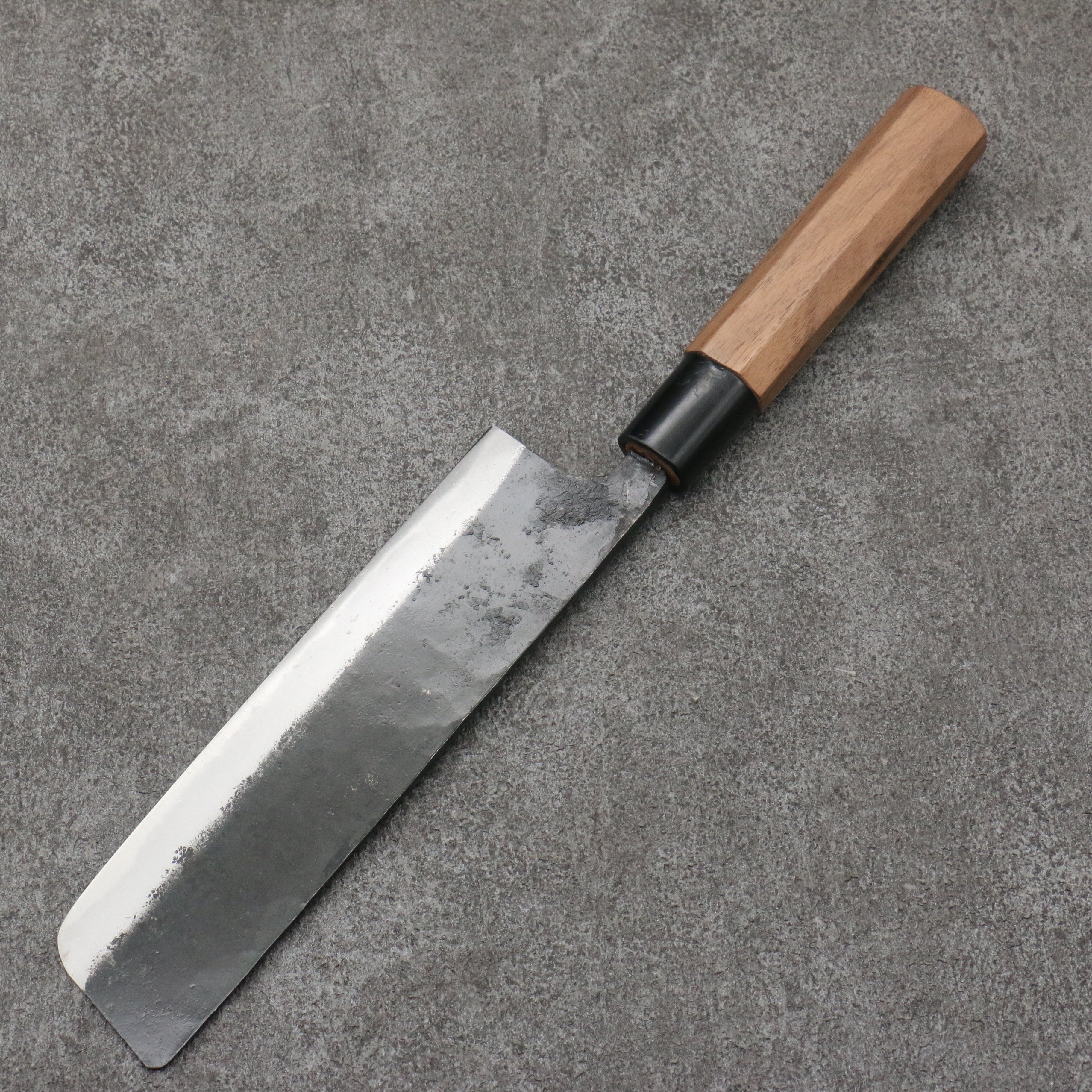 Hayashida Blue Steel No.2 Black Finished Nakiri 170mm Walnut Handle - Japanny - Best Japanese Knife