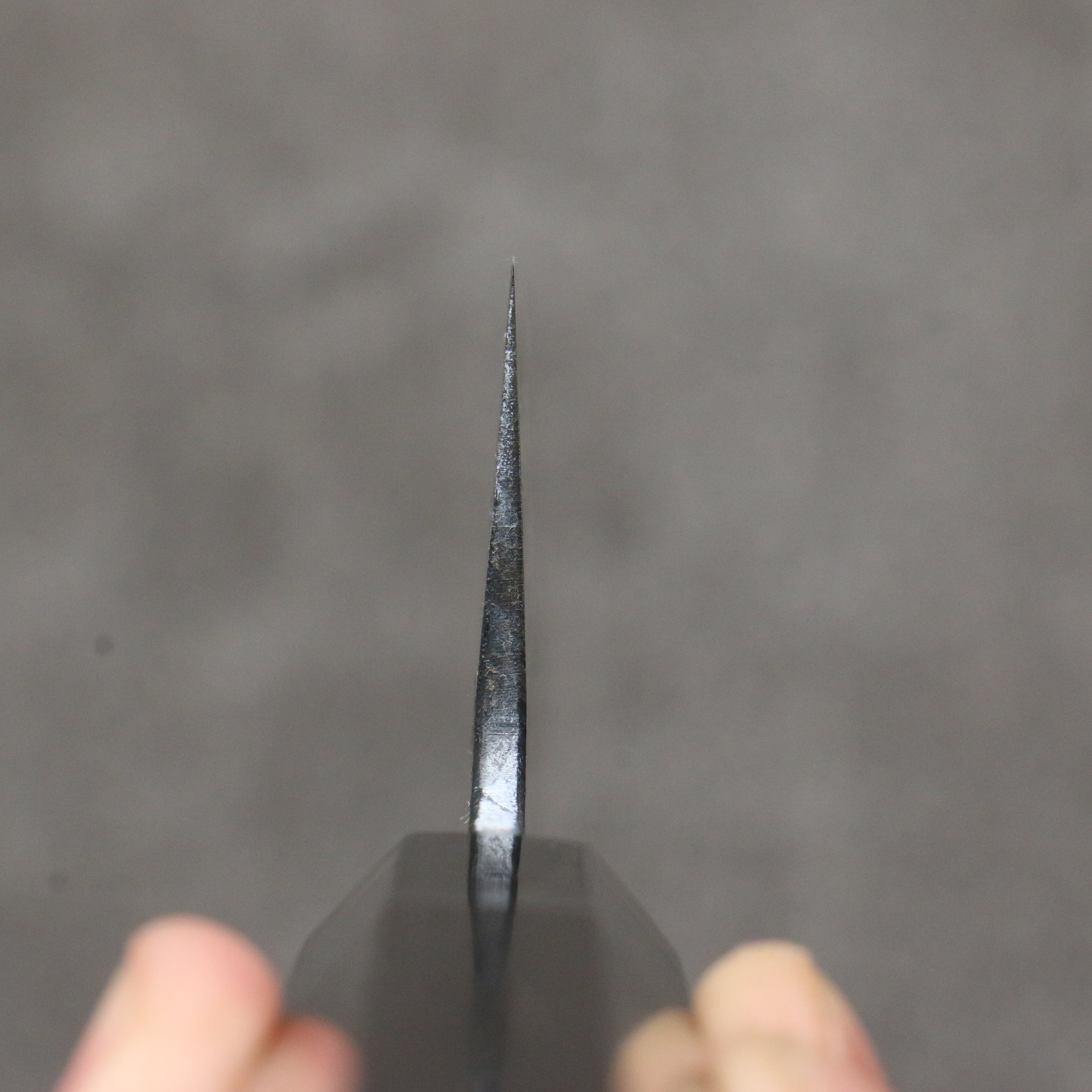 Sakai Takayuki Gold Filled Engraving by Kubota Gojunotou White Steel No.2 Black Finished Gyuto 240mm Ebony Wood Handle - Japanny - Best Japanese Knife