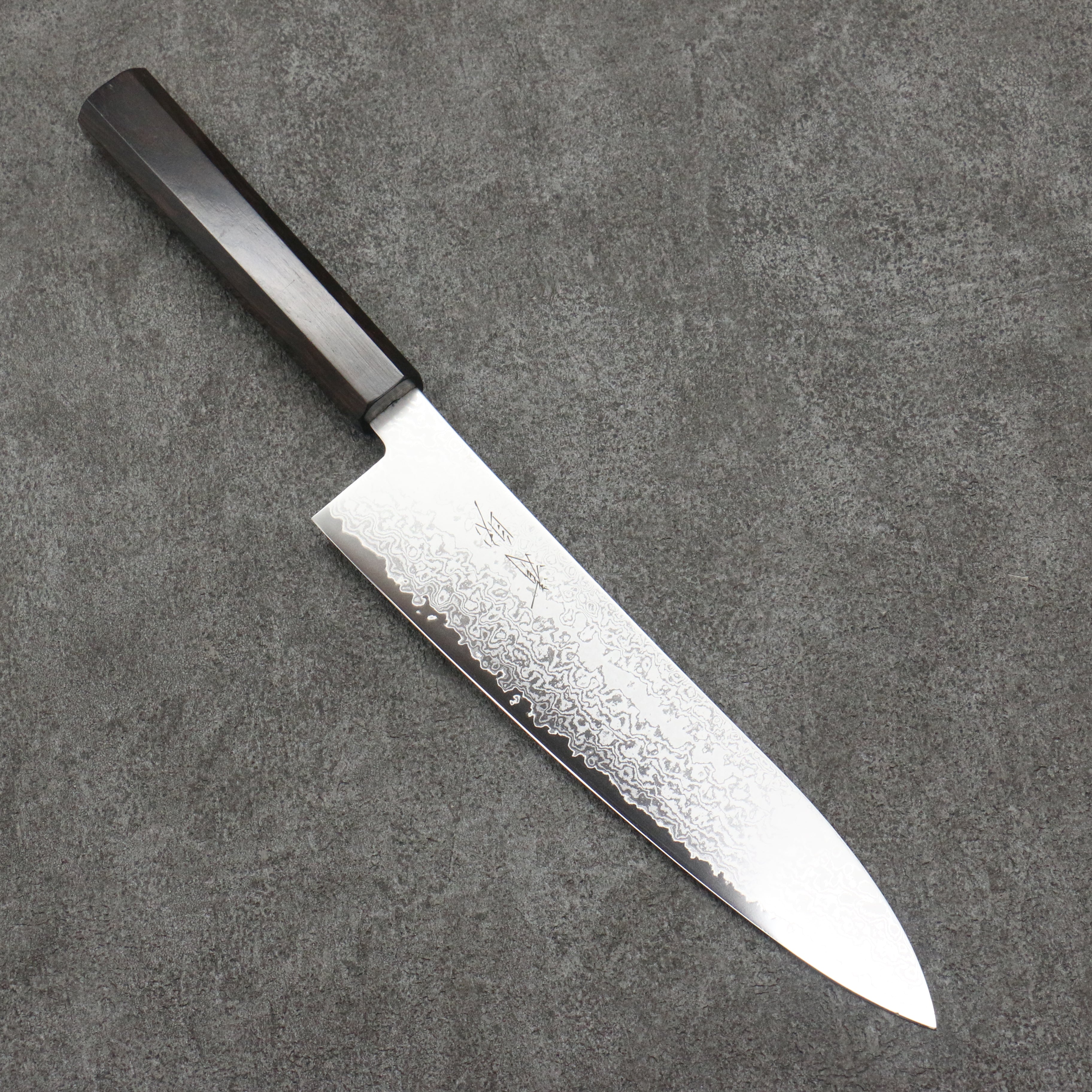 Seisuke VG10 Damascus Gyuto 210mm Ebony Wood Handle - Japanny - Best Japanese Knife