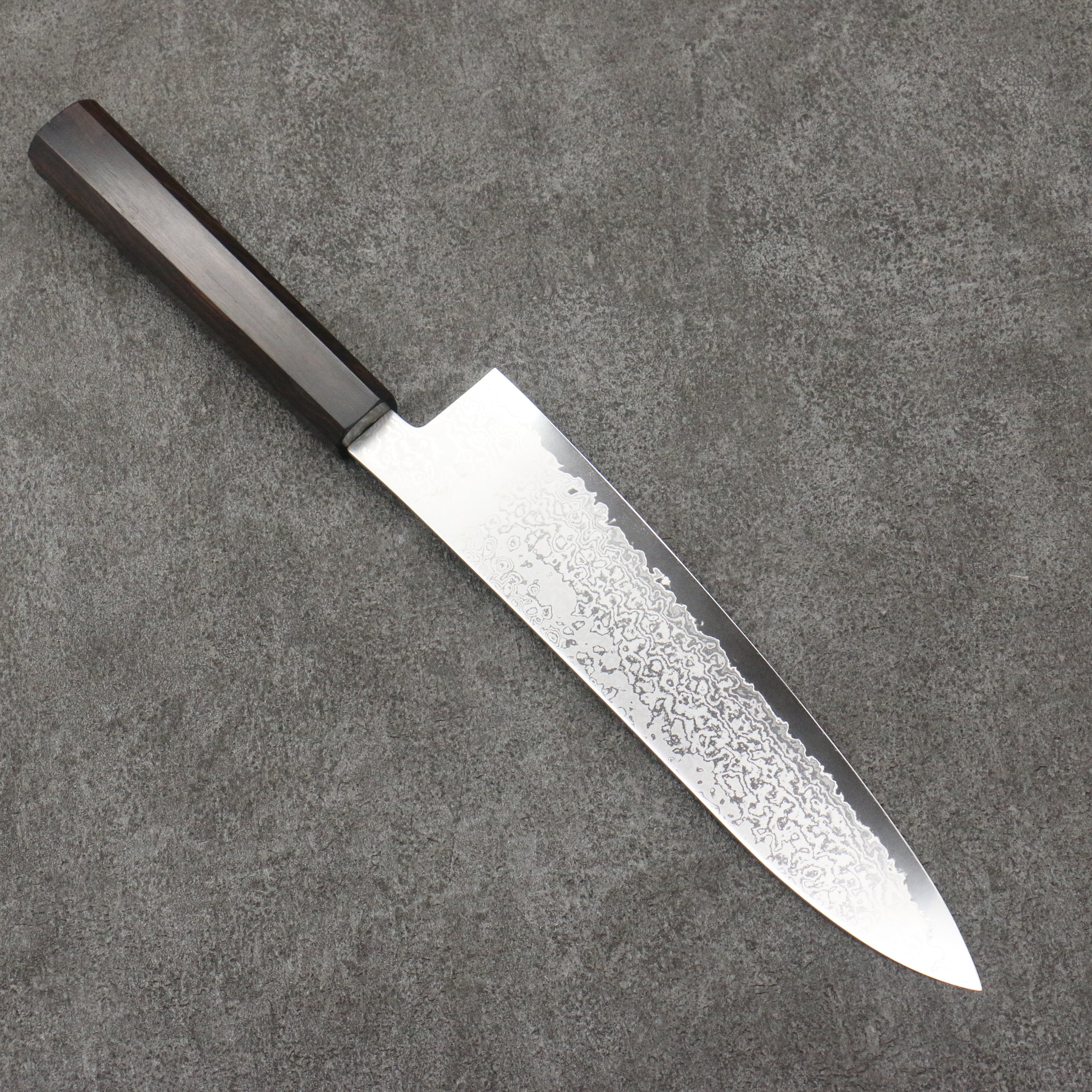 Seisuke VG10 Damascus Gyuto 210mm Ebony Wood Handle - Japanny - Best Japanese Knife