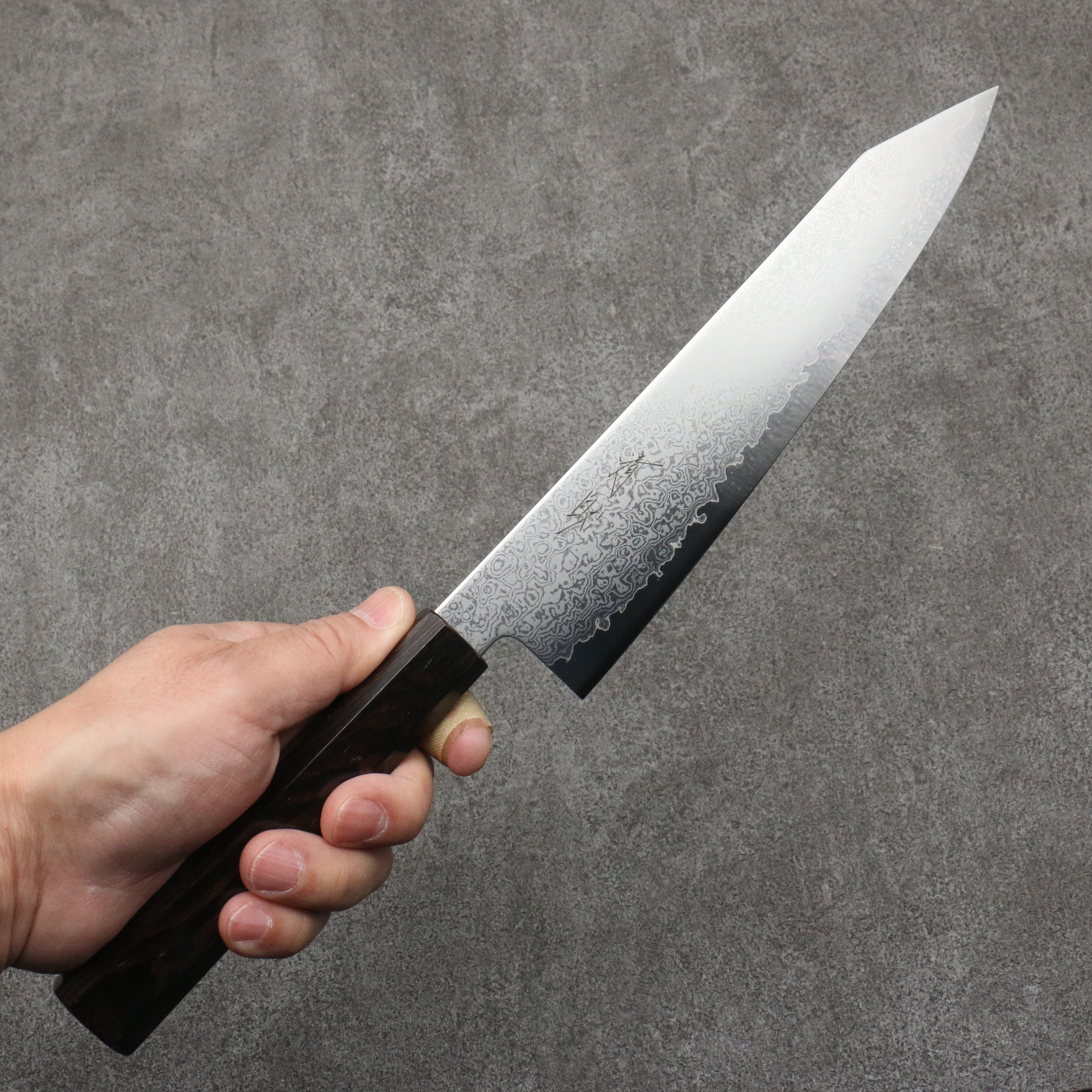 Seisuke VG10 Damascus Kiritsuke Gyuto 210mm Ebony Wood Handle - Japanny - Best Japanese Knife