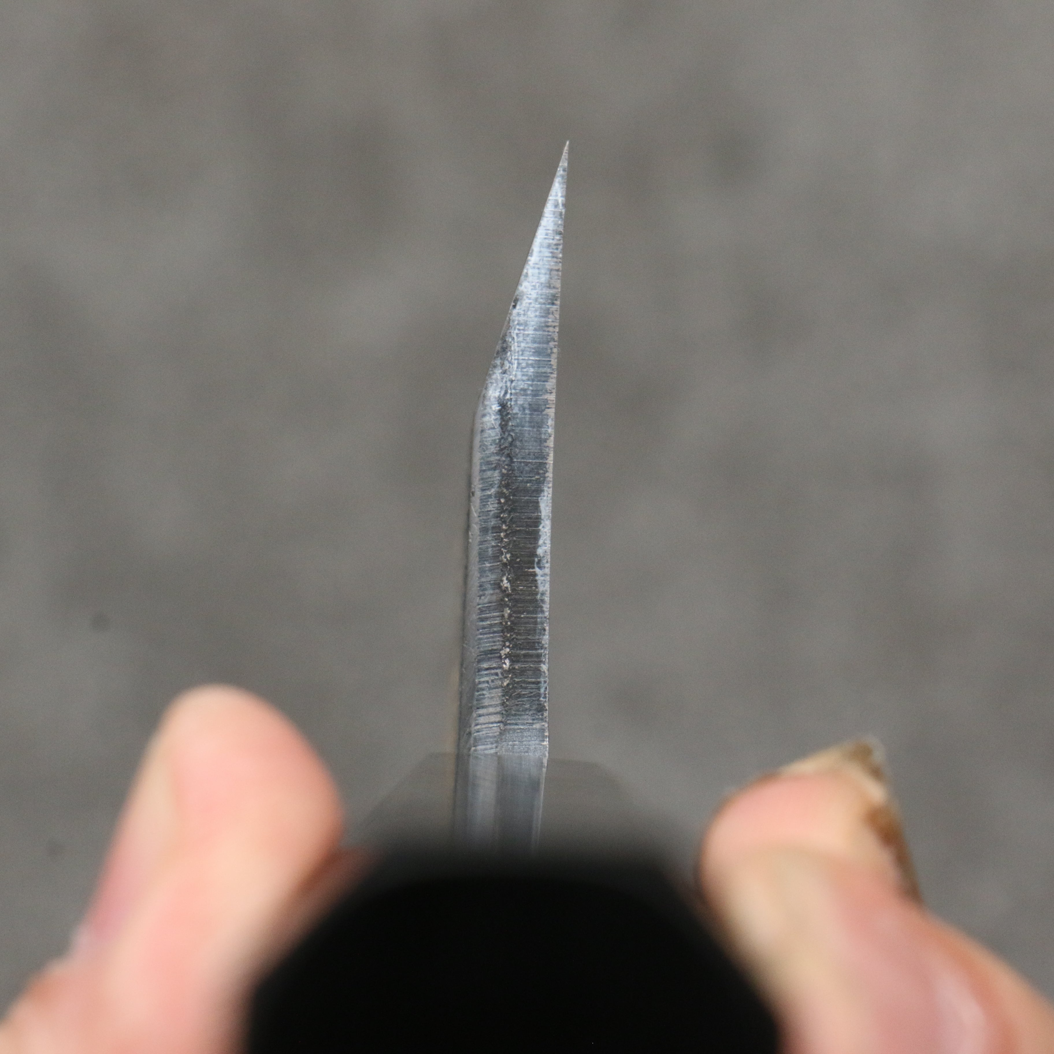 Sakai Takayuki Gold Filled Engraving by Kubota Gojunotou White Steel No.2 Black Finished Deba 165mm Ebony Wood Handle - Japanny - Best Japanese Knife