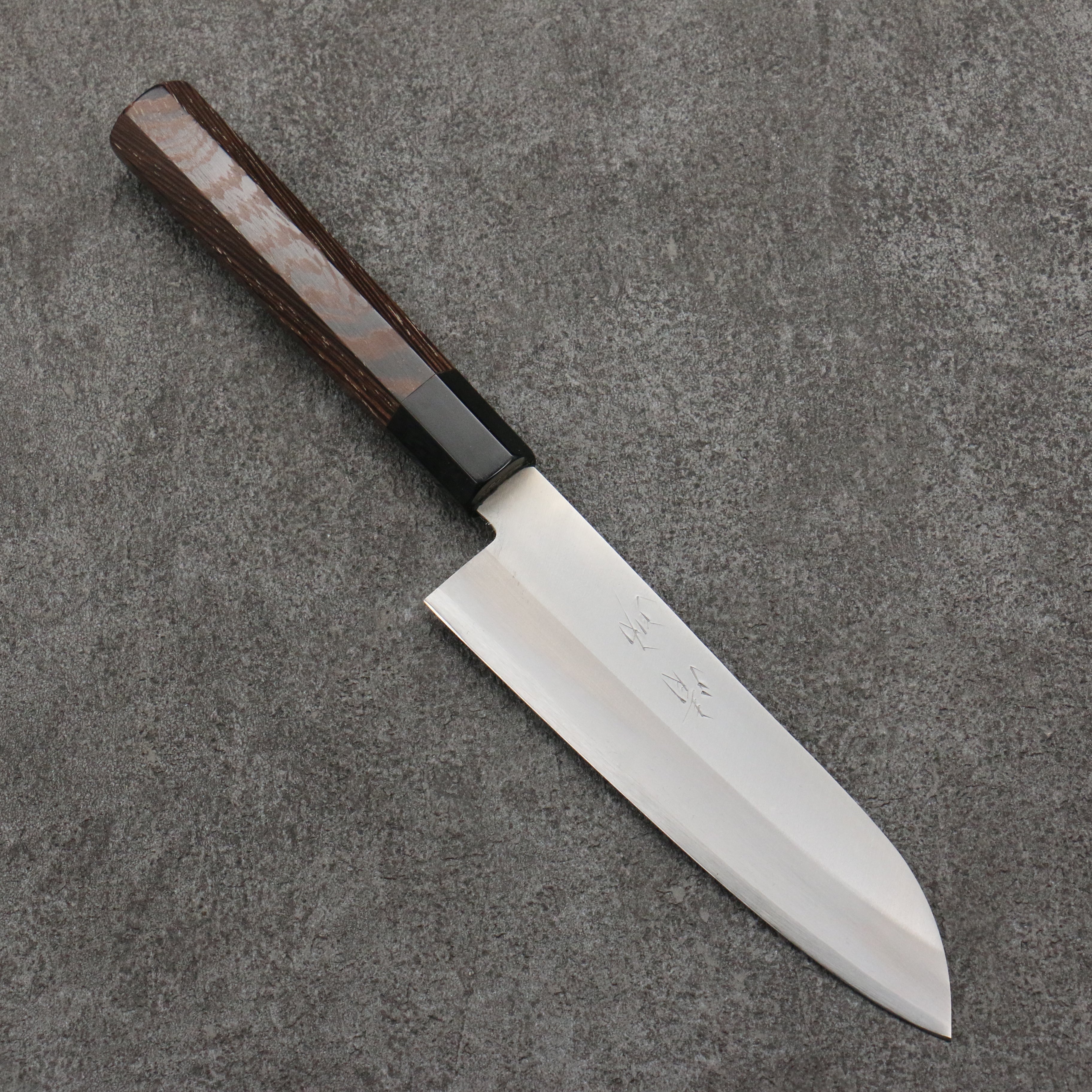 Seisuke Blue Super Small Santoku 140mm Wenge Handle - Japanny - Best Japanese Knife
