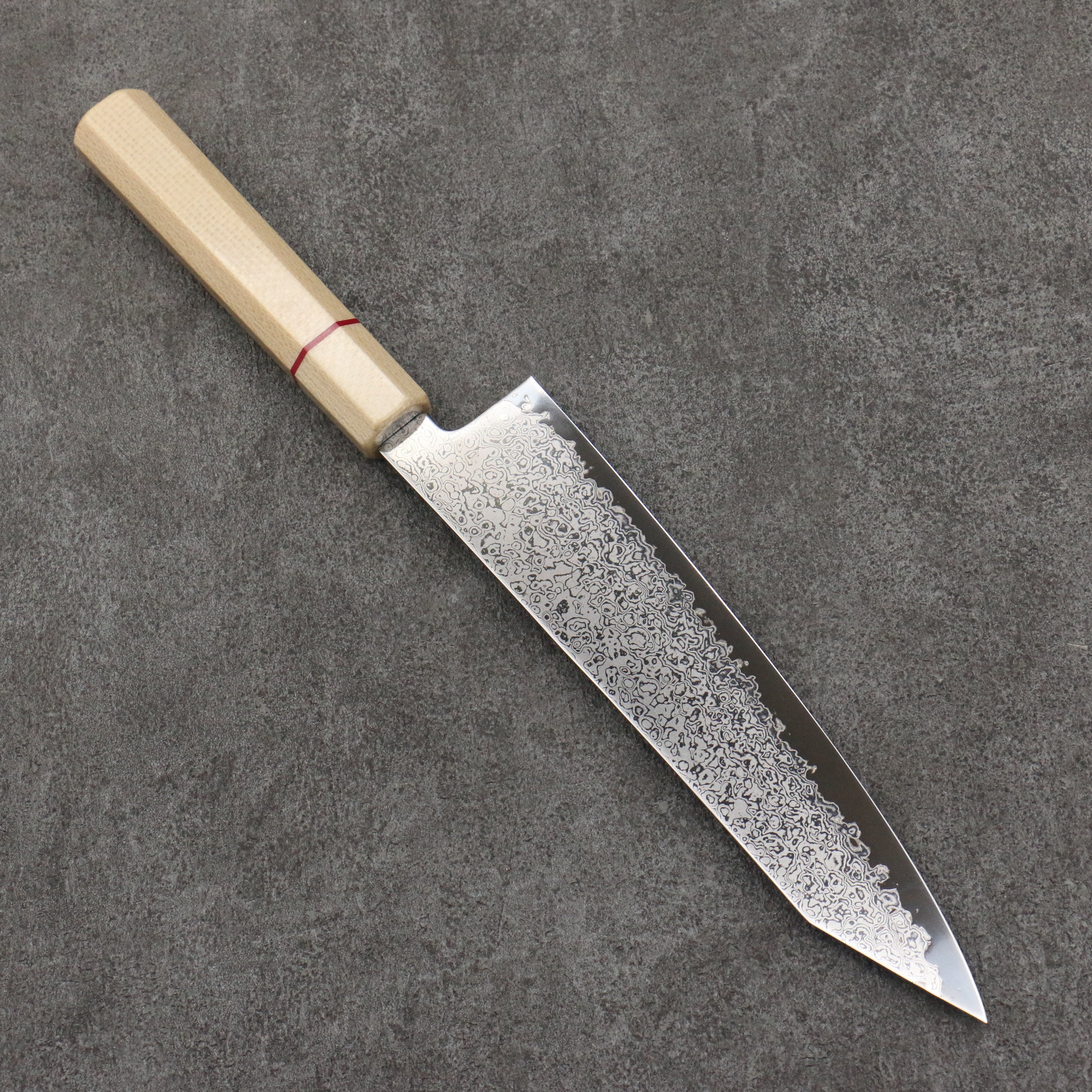 Seisuke VG10 Damascus Kiritsuke Gyuto 210mm White Micarta Handle - Japanny - Best Japanese Knife
