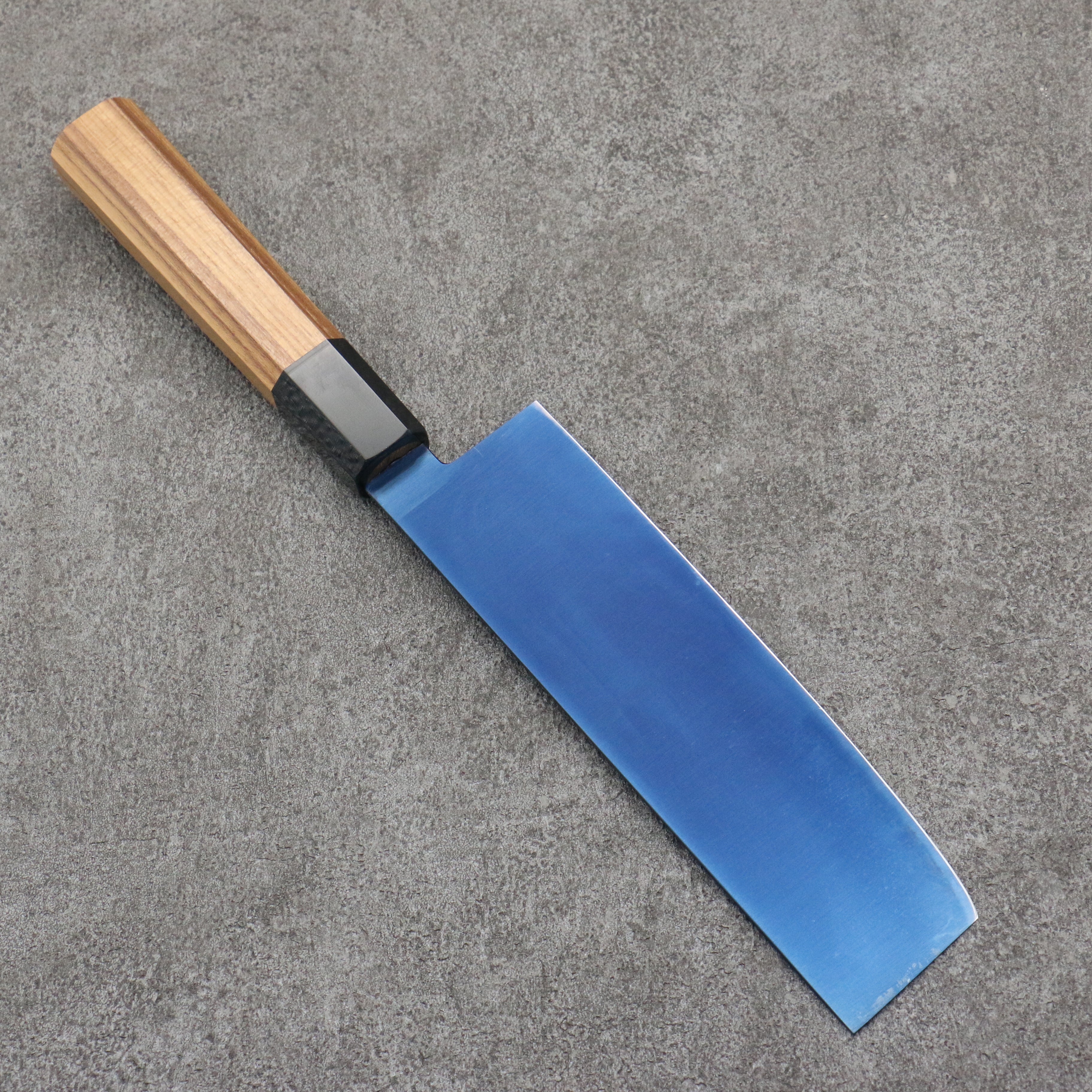 Seisuke SK-85 Ion plating Nakiri 175mm Teak (ferrule: Black Plastic) Handle - Japanny - Best Japanese Knife