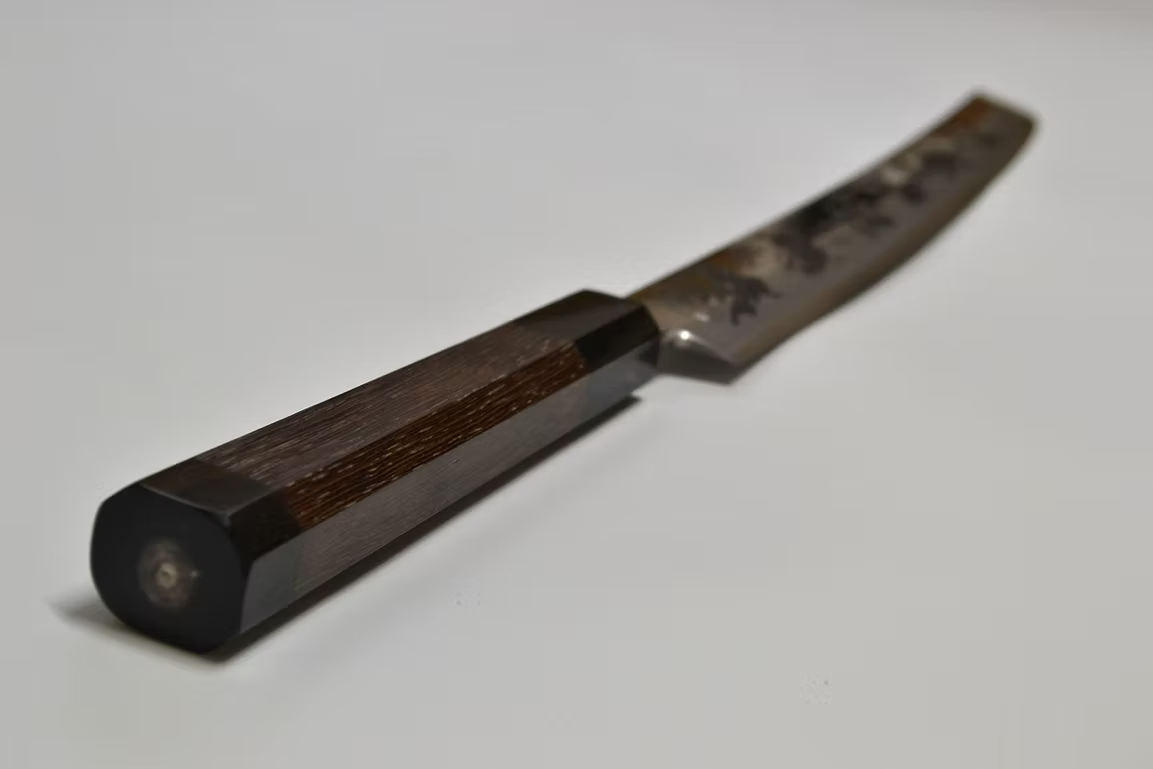 Sakai Takayuki Metal Decorated Engraving by Kubota Bushido Silver Steel No.3 Sakimaru Yanagiba 330mm Wenge (ferrule: Black Buffalo Horn) Handle - Japanny - Best Japanese Knife