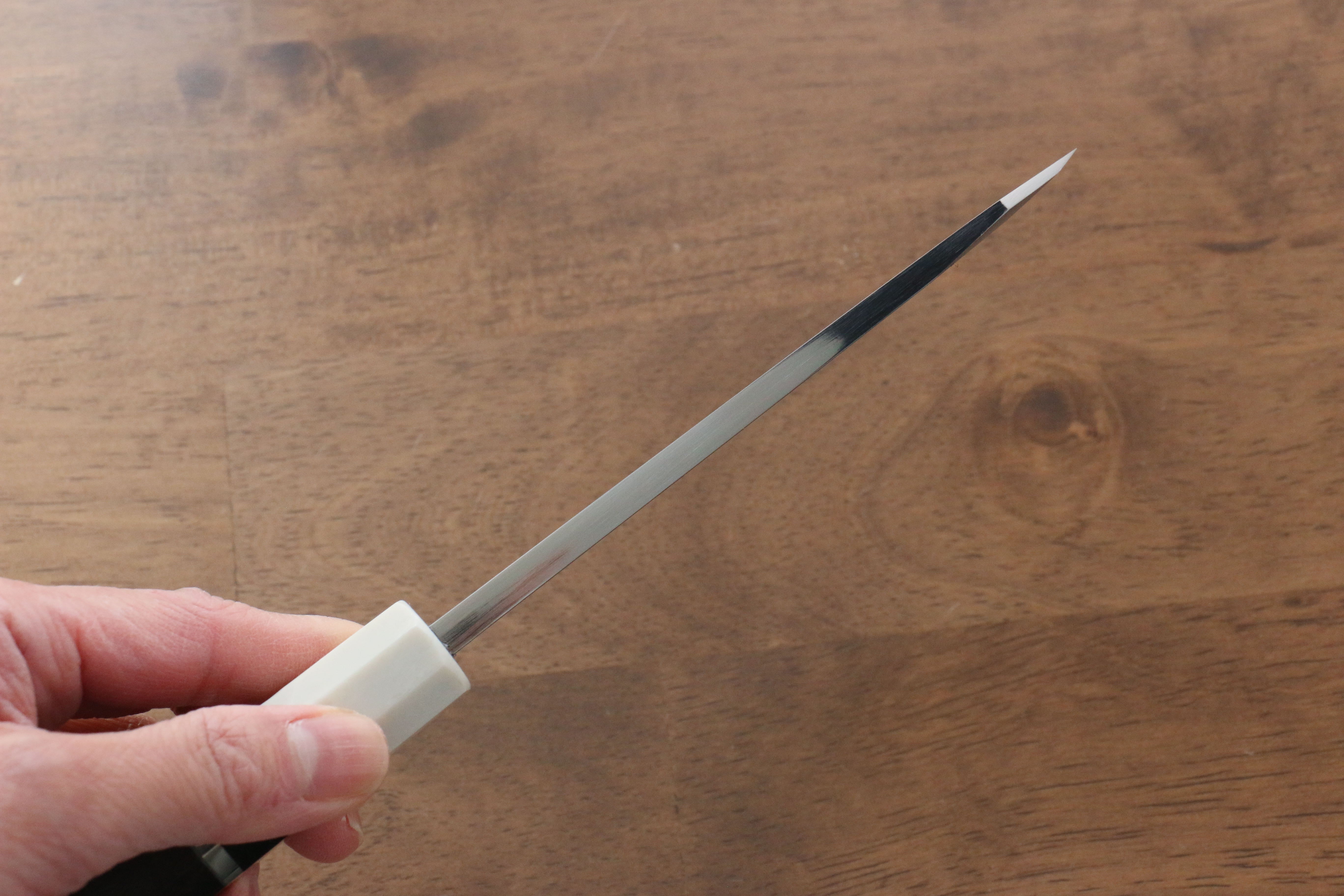 Jikko Shiko Blue Steel Kiritsuke Deba 120mm Ebony with Double Ring Handle - Japanny - Best Japanese Knife