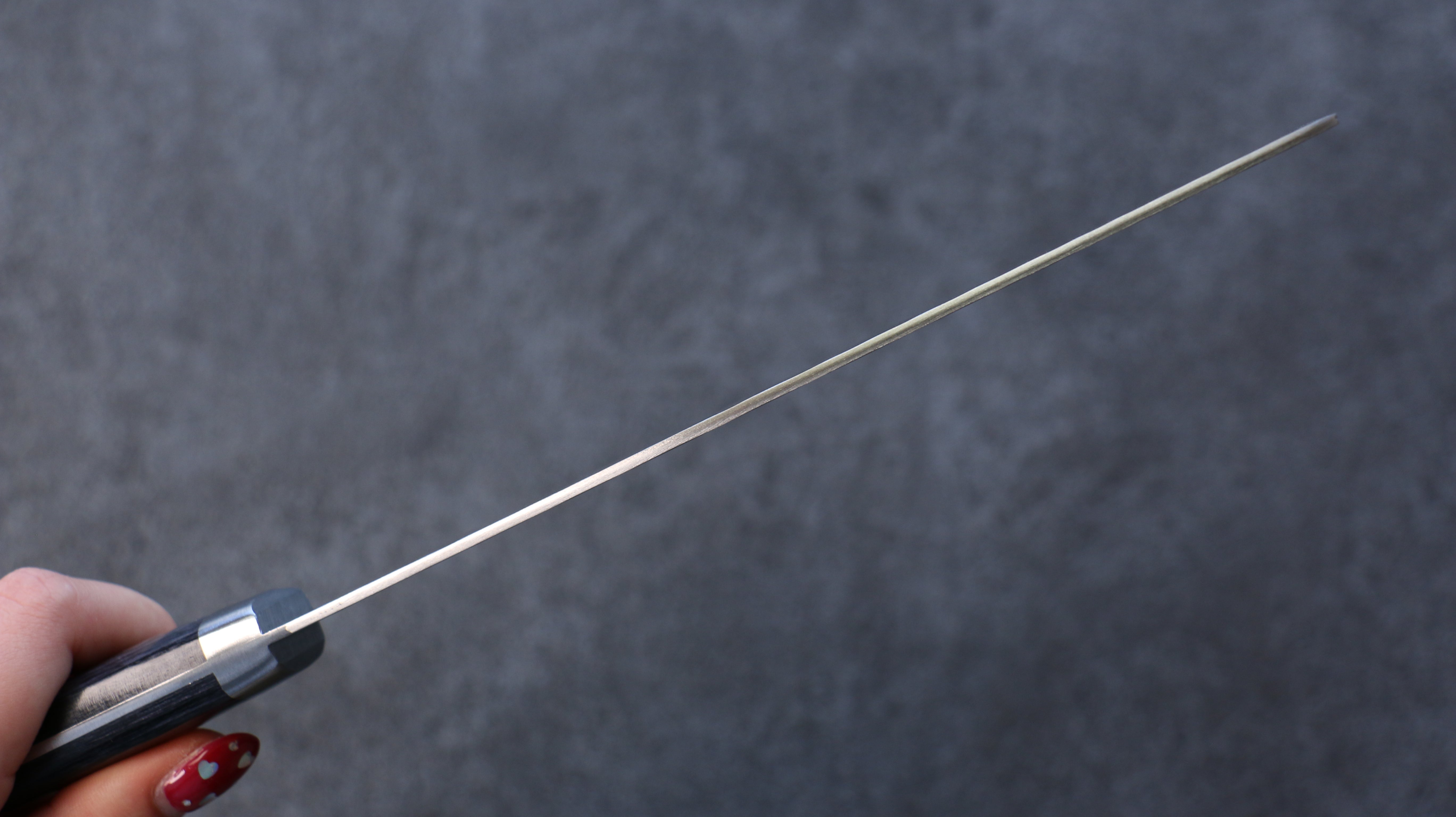 Kunihira Kokuryu VG10 Hammered Nakiri 165mm Blue Pakka wood Handle - Japanny - Best Japanese Knife