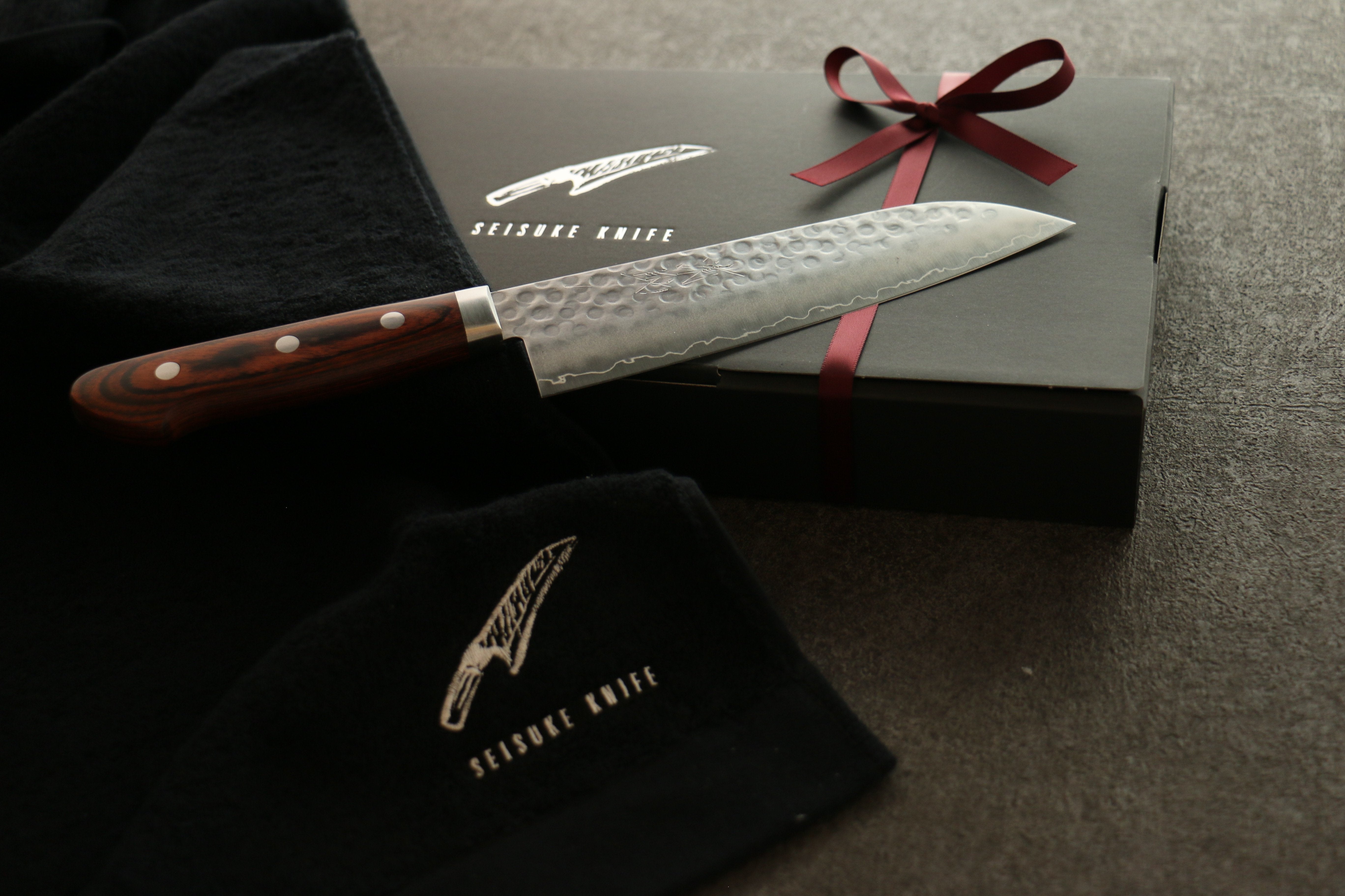 Seisuke Swedish Steel-stn Petty-Utility Mahogany Handle - Japanny - Best Japanese Knife