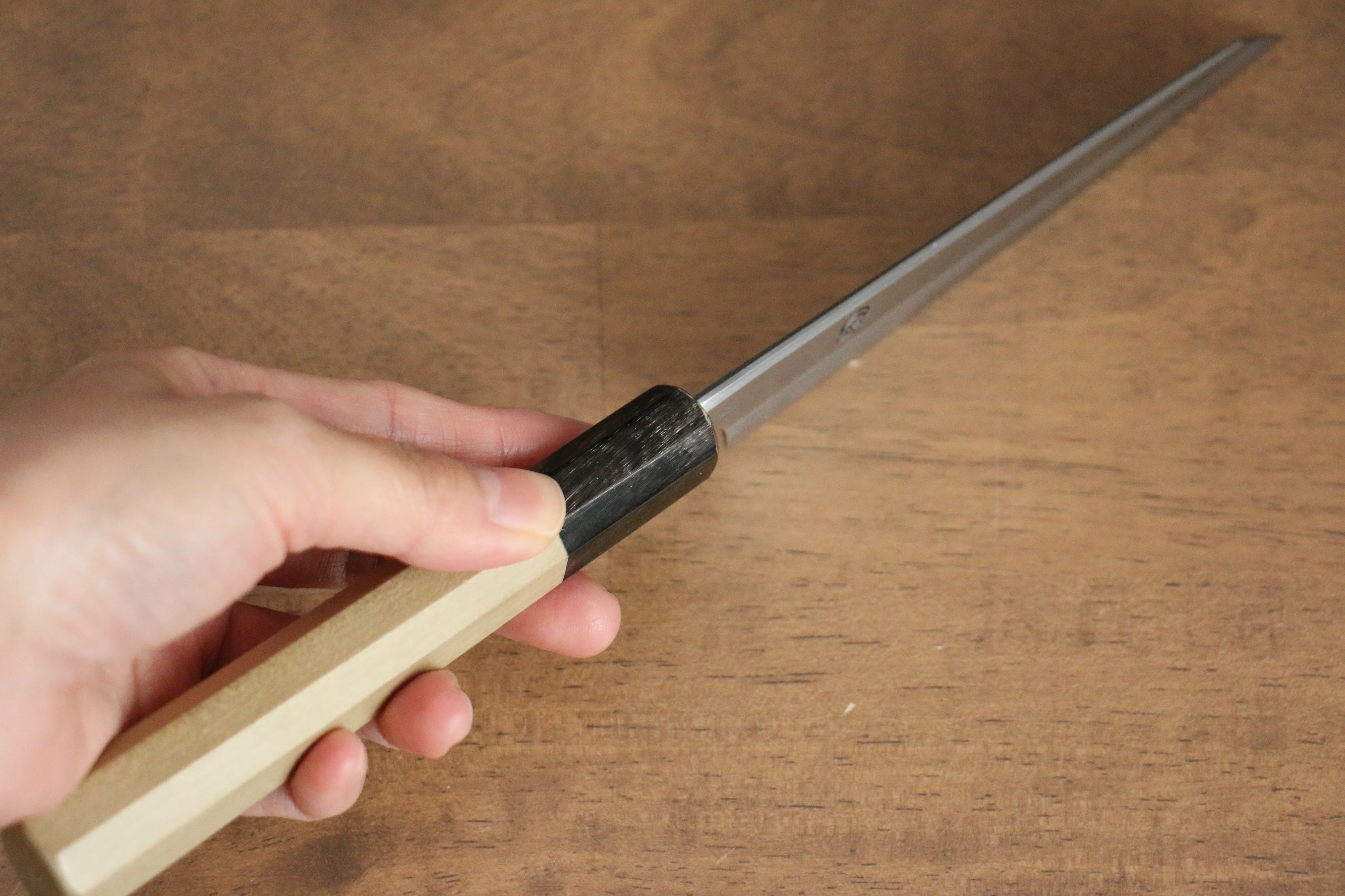 Kikuzuki White Steel No.2 Kasumitogi Kiritsuke Petty-Utility 135mm Magnolia Handle - Japanny - Best Japanese Knife
