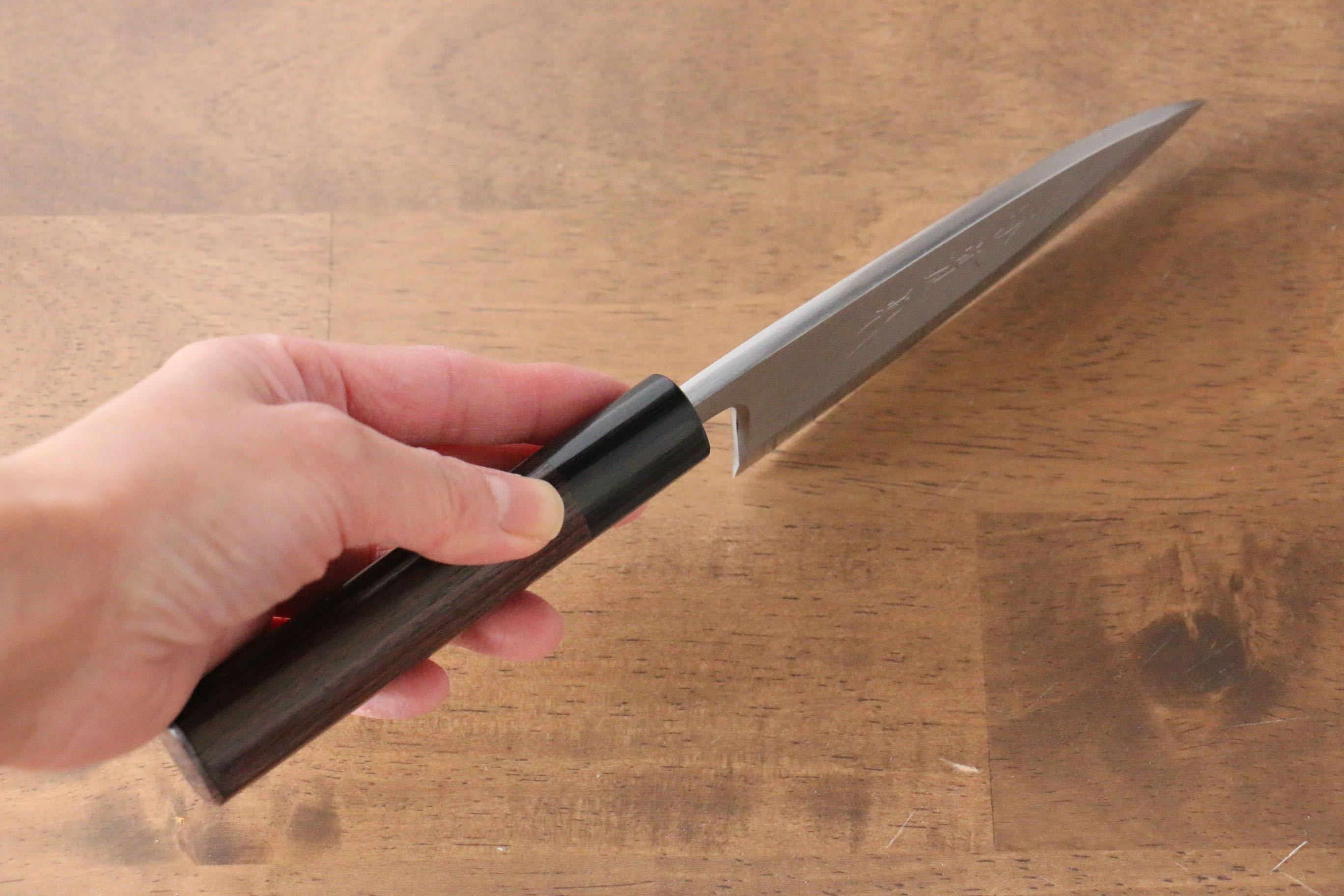 Jikko Silver Steel No.3 Deba 120mm Shitan Handle - Japanny - Best Japanese Knife