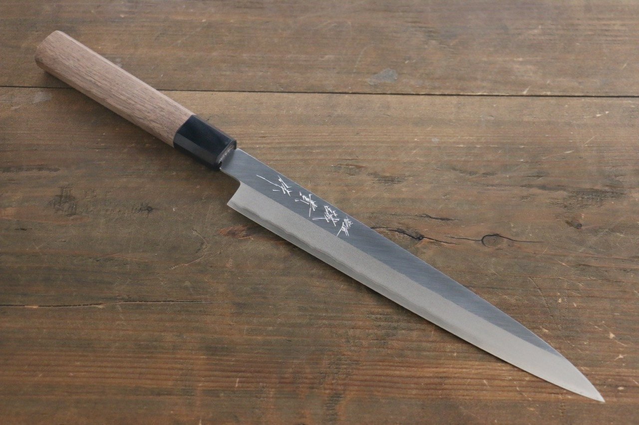 Shigeki Tanaka Silver Steel No.3 Yanagiba 240mm Walnut Handle - Japanny - Best Japanese Knife