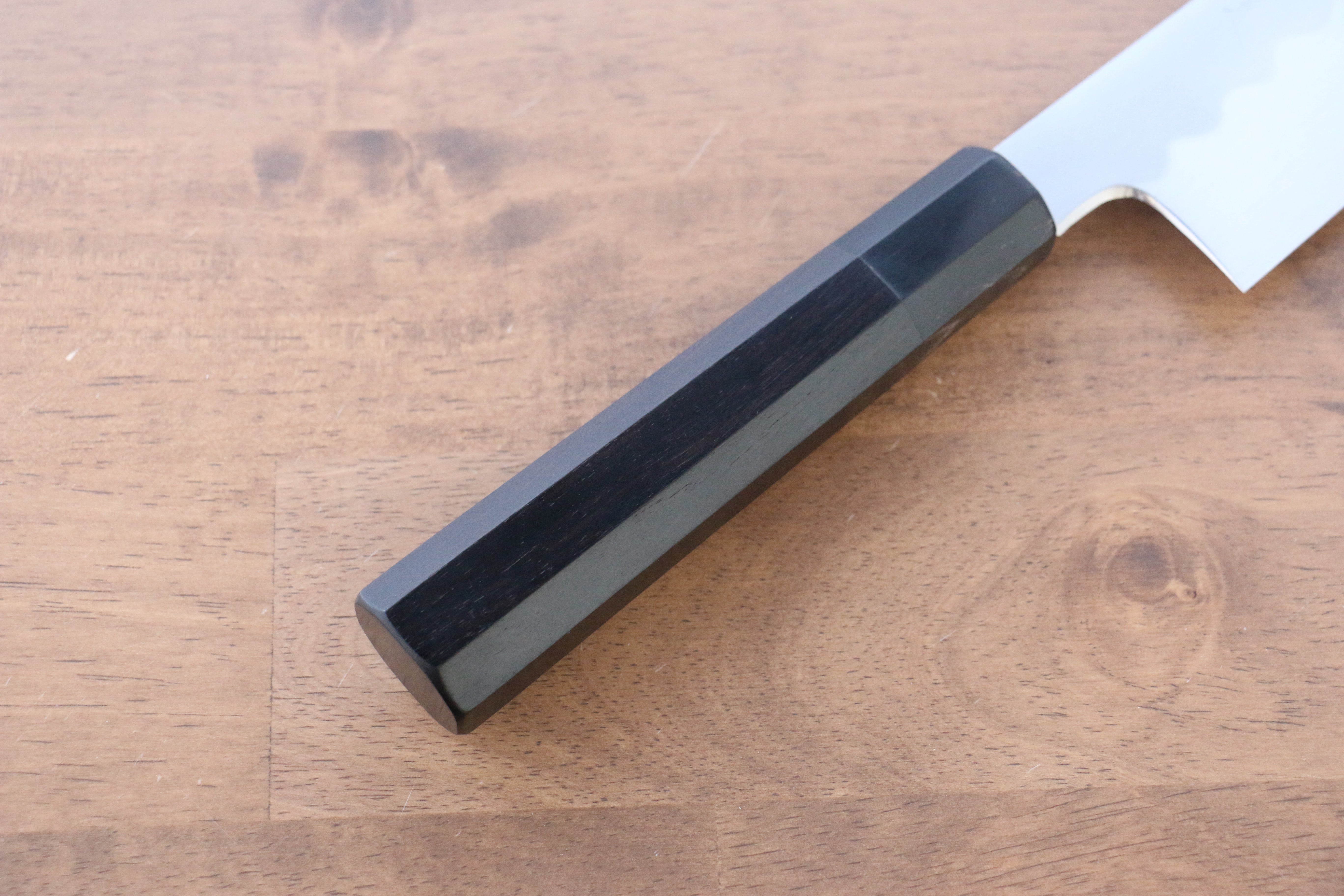 Jikko Honyaki White Steel No.3 Kasumitogi Kiritsuke Gyuto 240mm Ebony Wood Handle - Japanny - Best Japanese Knife