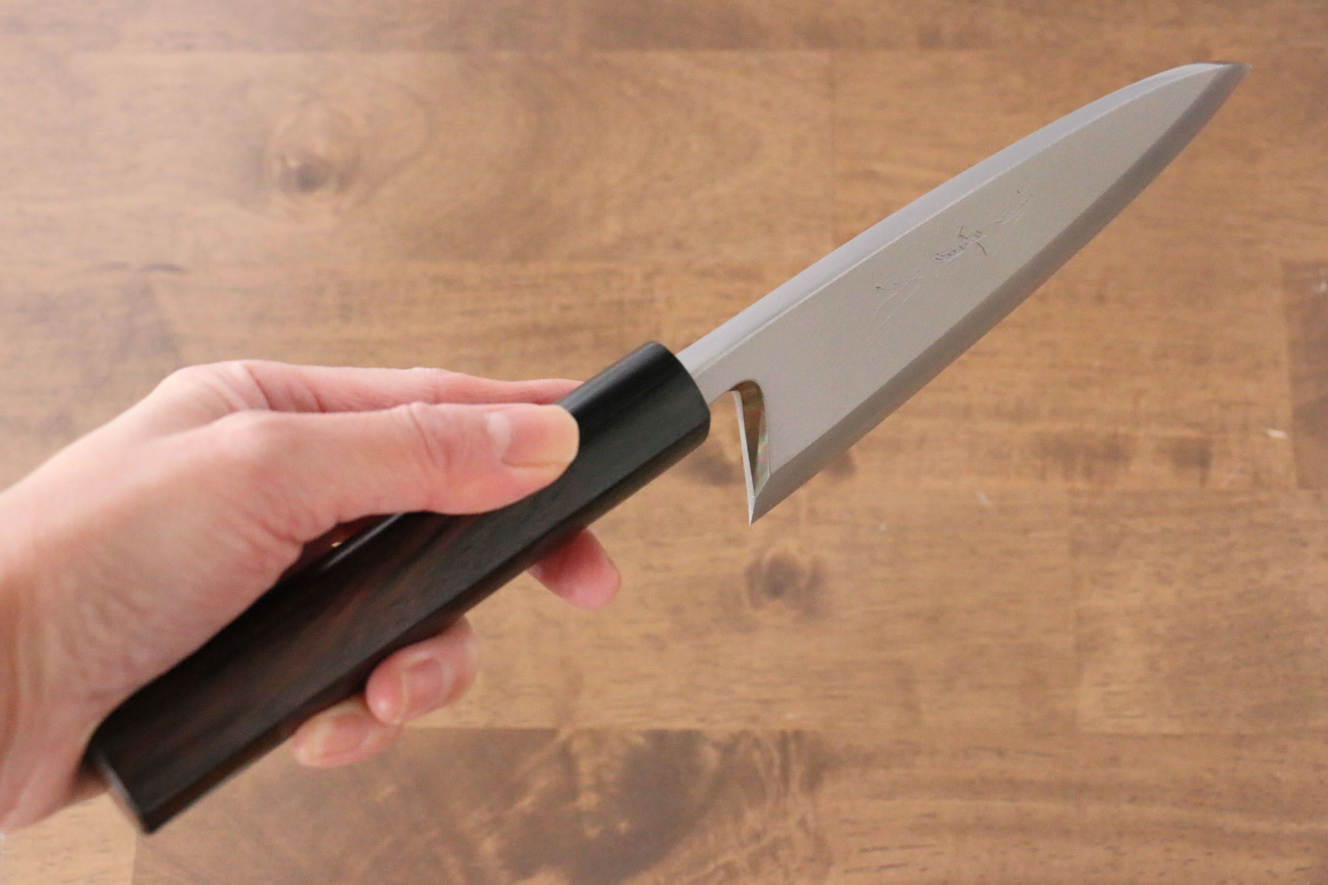 Jikko Silver Steel No.3 Deba 150mm Shitan Handle - Japanny - Best Japanese Knife