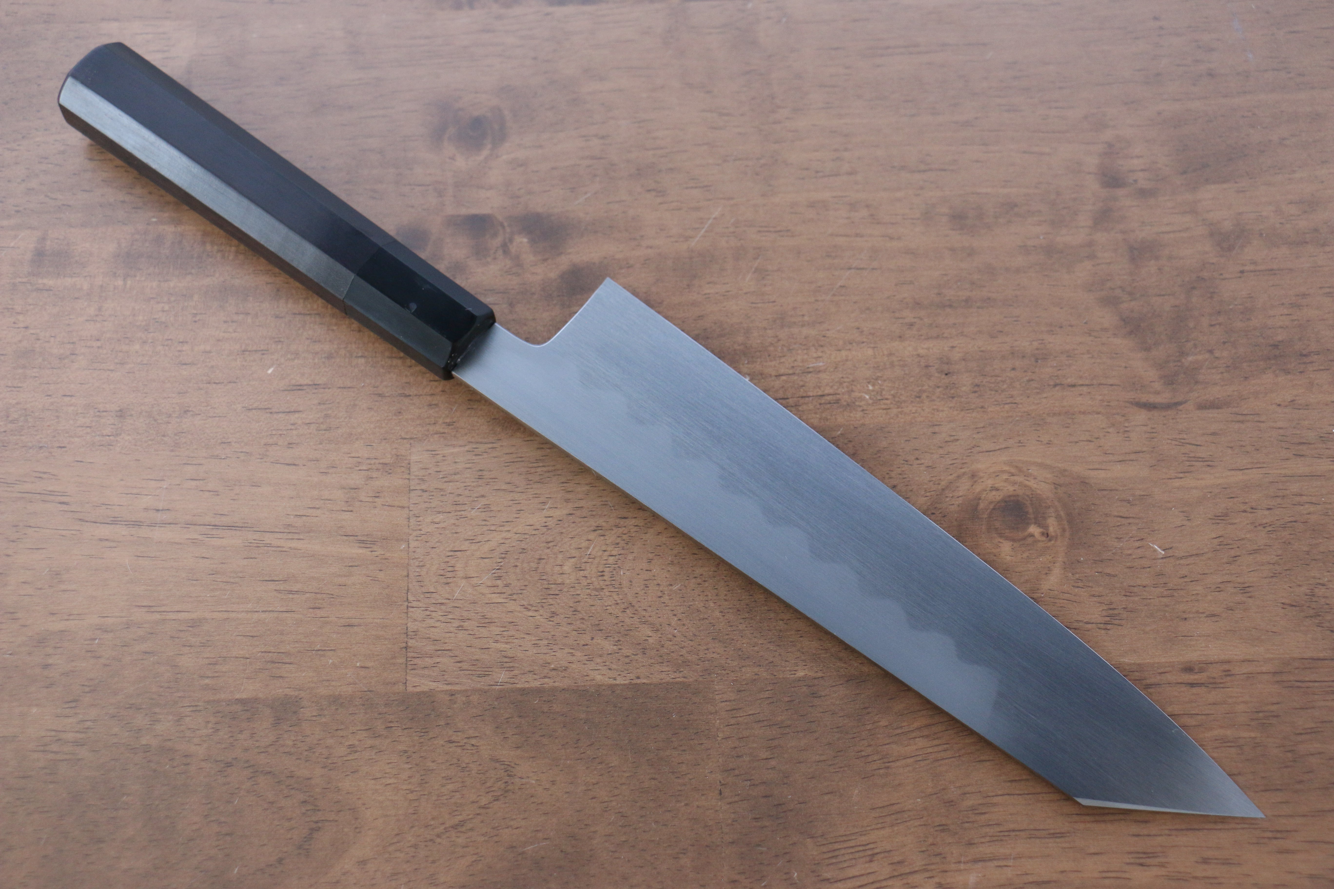 Jikko Honyaki White Steel No.3 Kasumitogi Kiritsuke Gyuto 210mm Ebony Wood Handle - Japanny - Best Japanese Knife