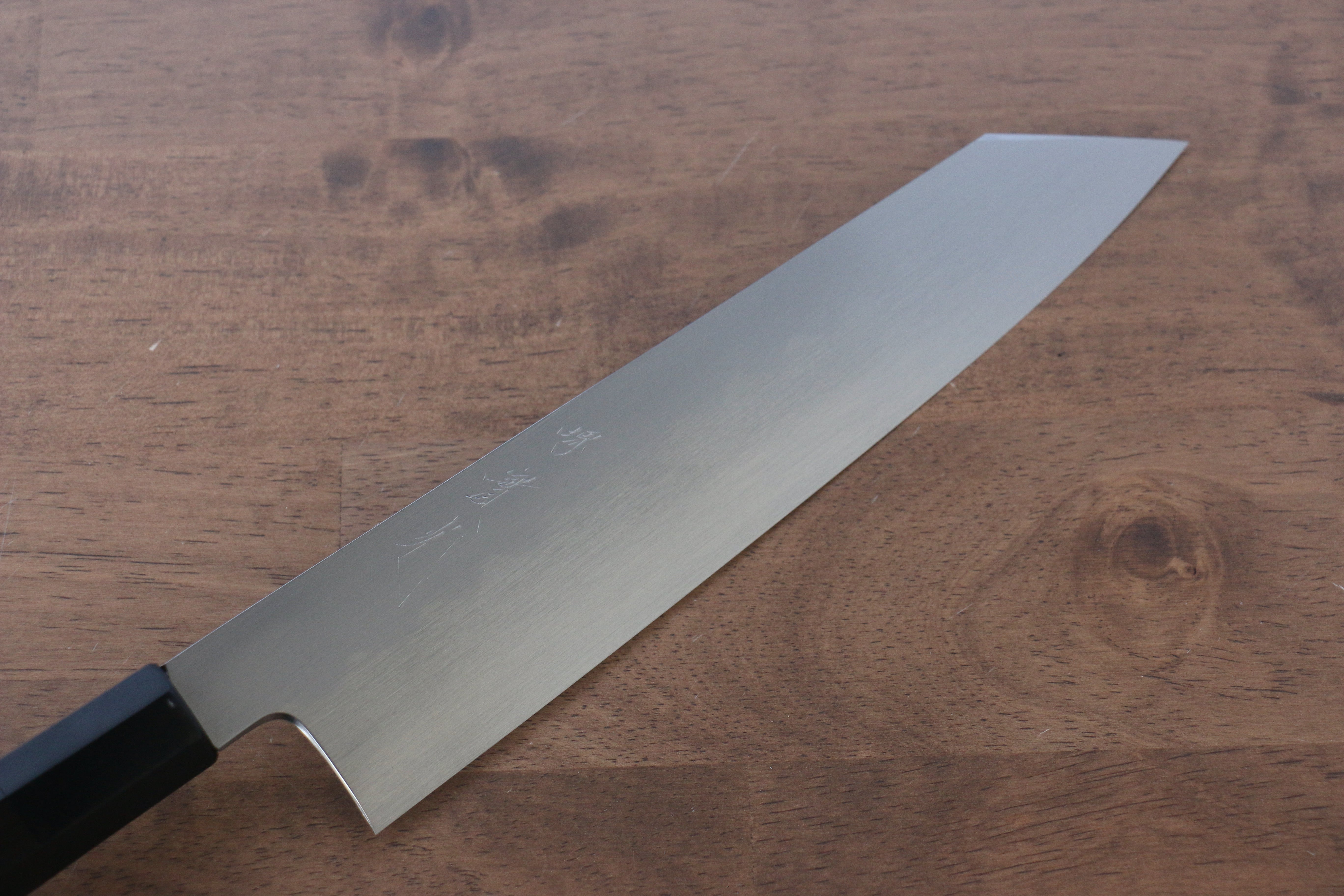 Jikko Honyaki White Steel No.3 Kasumitogi Kiritsuke Gyuto 210mm Ebony Wood Handle - Japanny - Best Japanese Knife