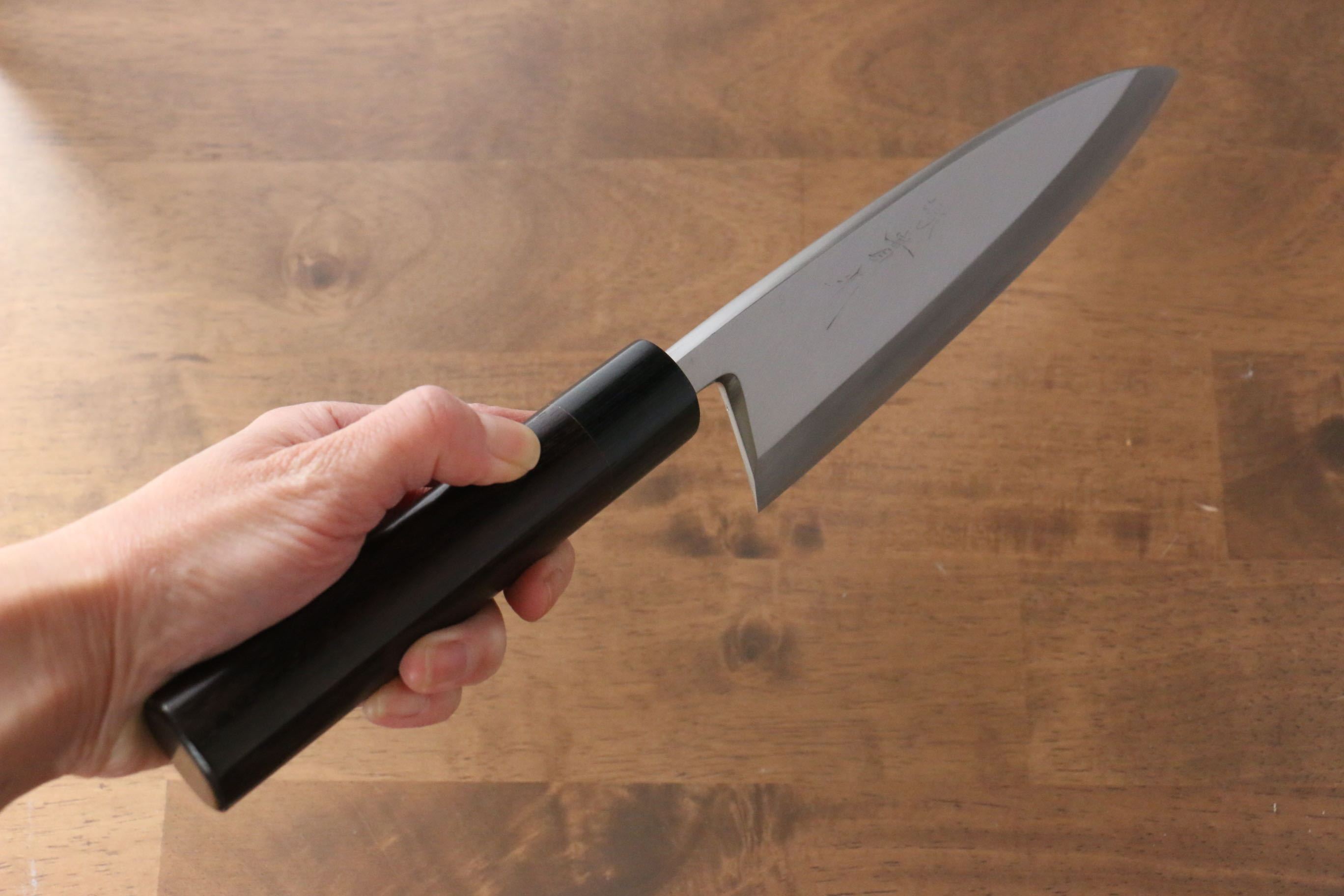 Jikko Silver Steel No.3 Deba 180mm Shitan Handle - Japanny - Best Japanese Knife