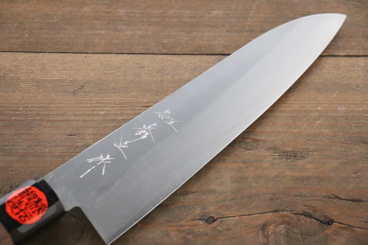 Shigeki Tanaka Silver Steel No.3 Nashiji Gyuto 180mm Walnut Handle - Japanny - Best Japanese Knife