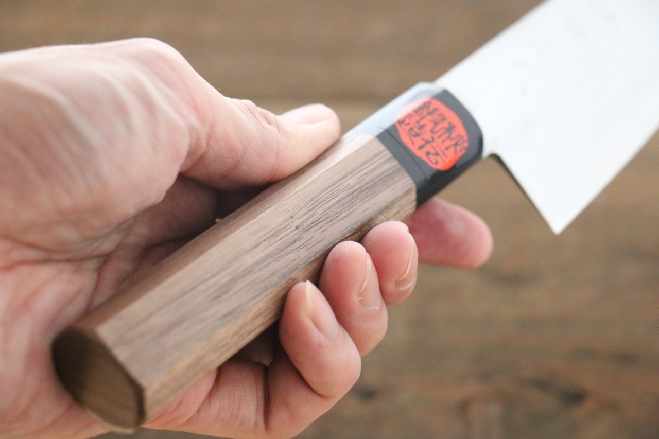Shigeki Tanaka Silver Steel No.3 Nashiji Gyuto 180mm Walnut Handle - Japanny - Best Japanese Knife