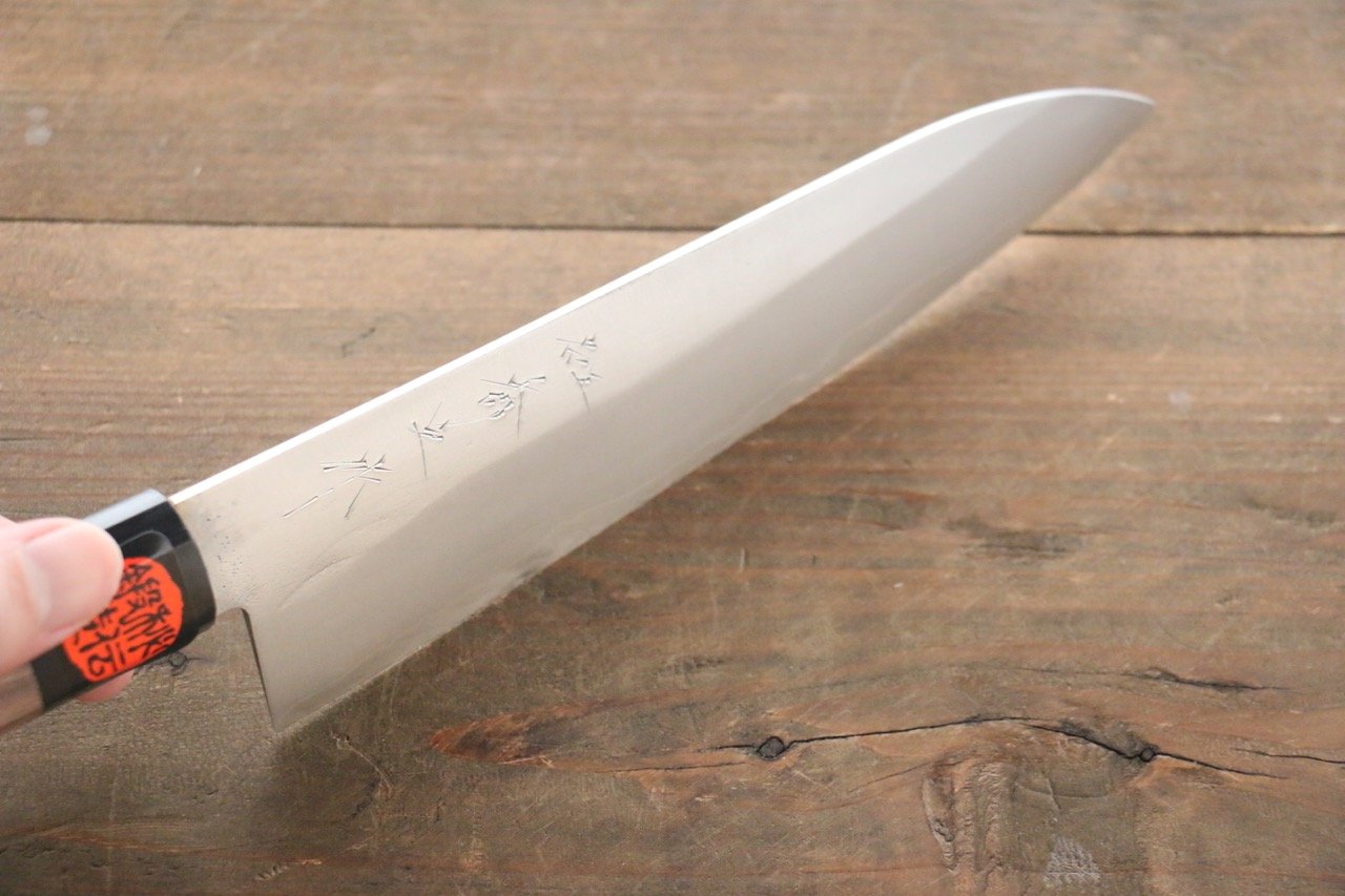 Shigeki Tanaka Silver Steel No.3 Nashiji Gyuto 180mm Walnut Handle - Japanny - Best Japanese Knife