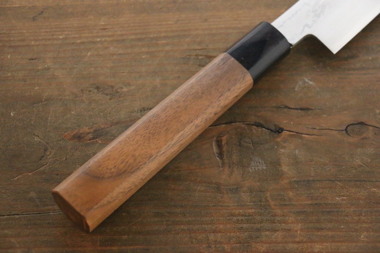 Shigeki Tanaka Blue Steel No.2 Damascus Sakimaru Takohiki 330mm Walnut Handle - Japanny - Best Japanese Knife