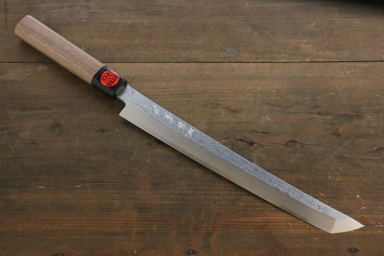 Shigeki Tanaka VG10 Sakimaru Takohiki 270mm Walnut Handle - Japanny - Best Japanese Knife
