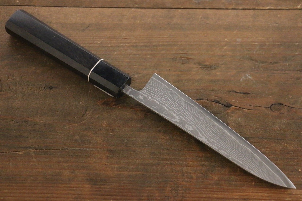 Shigeki Tanaka SG2 Damascus Petty-Utility 150mm Ebony Wood Handle - Japanny - Best Japanese Knife