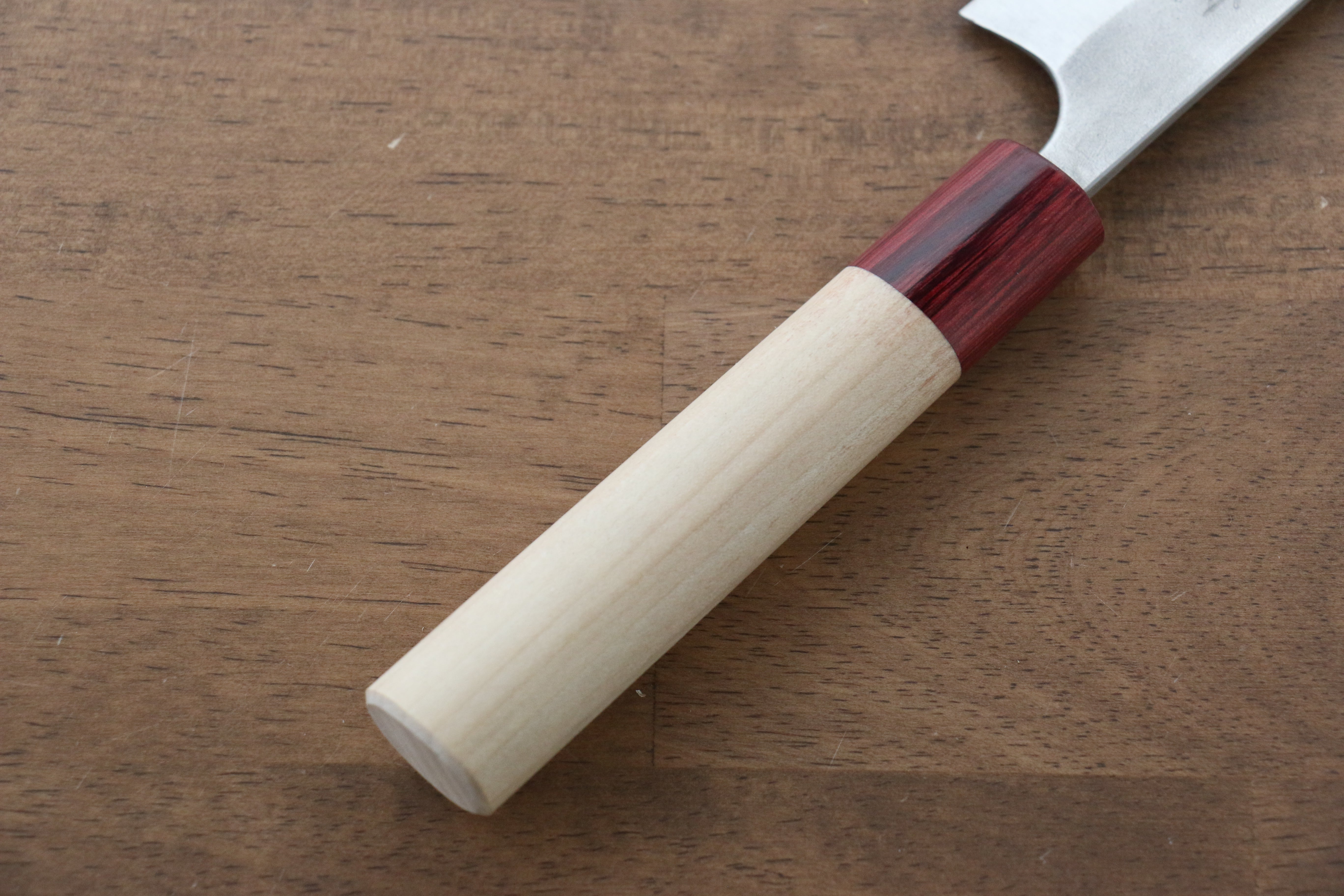 Masakage Yuki White Steel No.2 Nashiji Small Bunka 130mm Magnolia Handle - Japanny - Best Japanese Knife