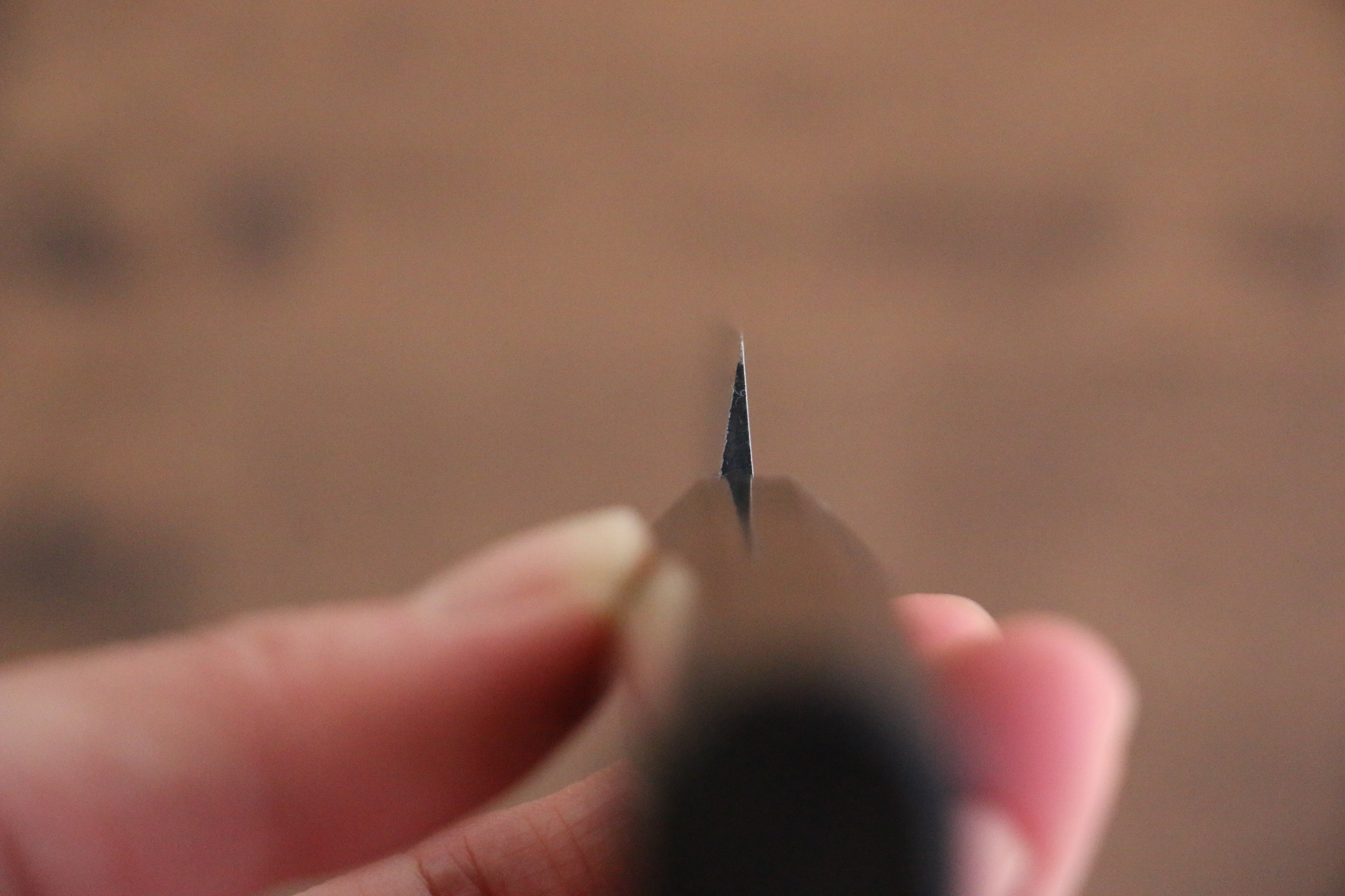 Hideo Kitaoka White Steel No.2 Damascus Matsuba 120mm Shitan Handle - Japanny - Best Japanese Knife