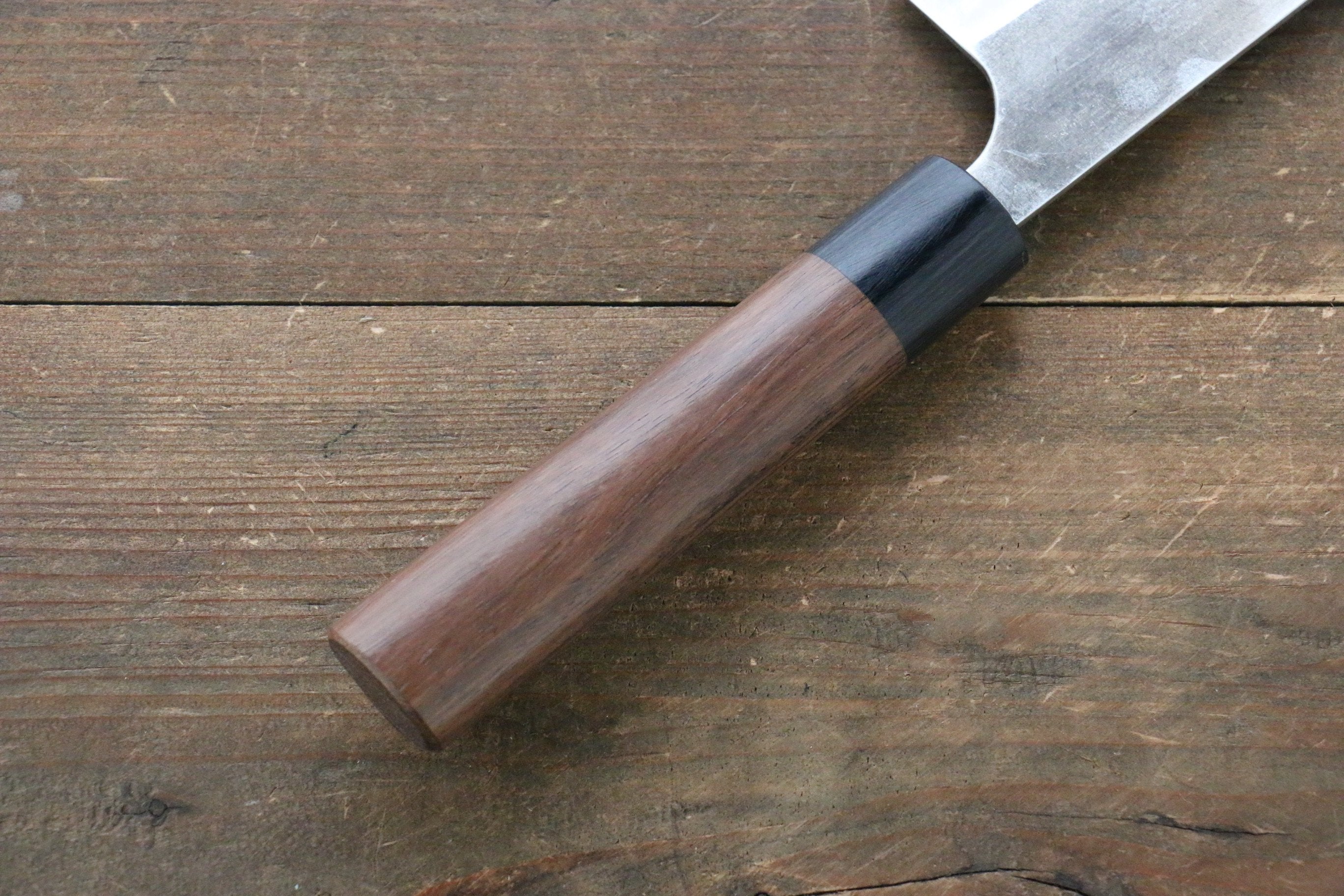 Shungo Ogata SG2 Kurouchi Black Finished Bunka 180mm Shitan Handle - Japanny - Best Japanese Knife