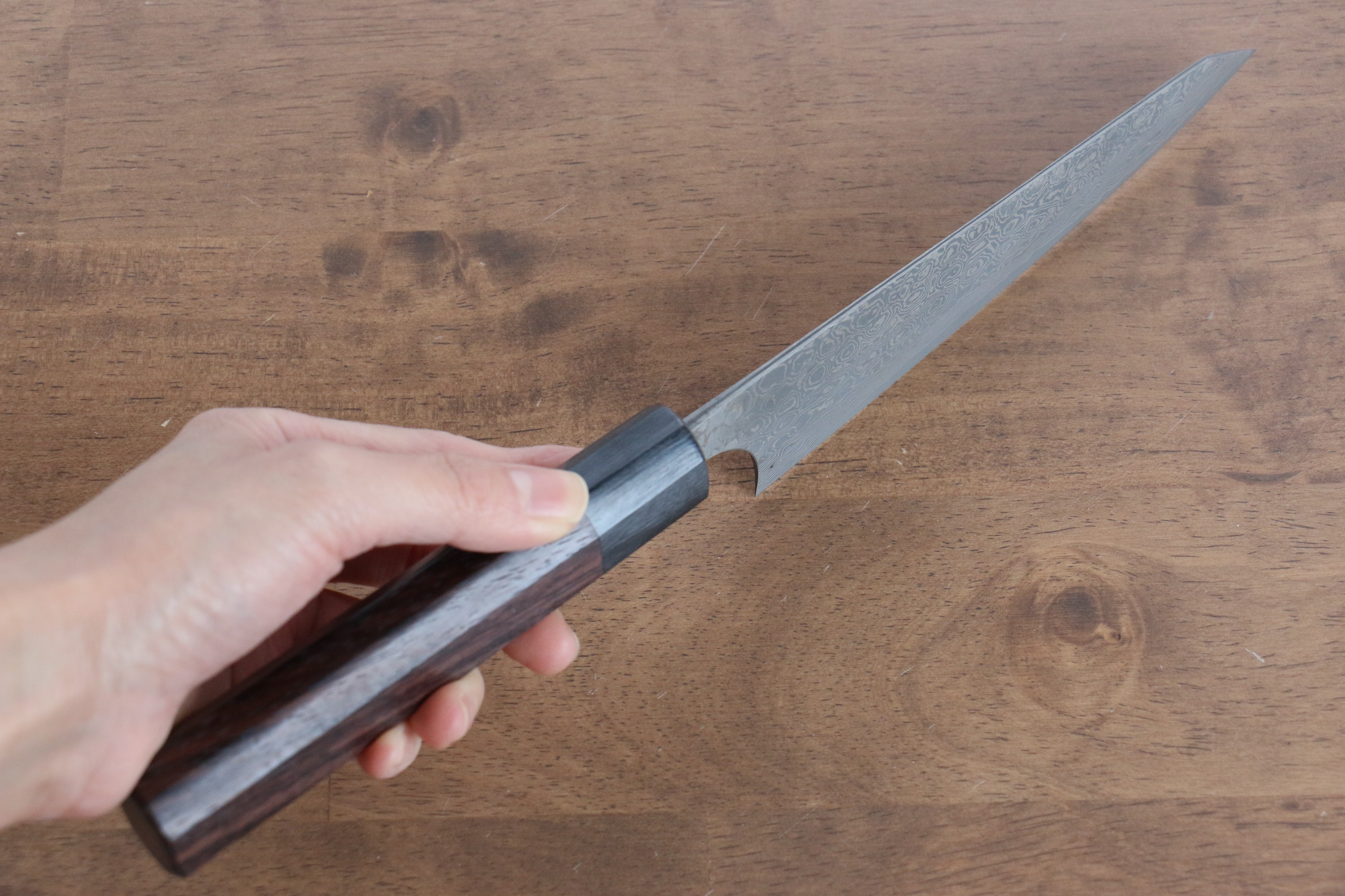 Masakage Kumo VG10 Damascus Honesuki Boning 170mm Shitan Handle - Japanny - Best Japanese Knife