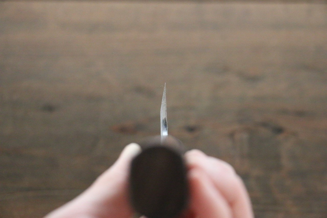 Hideo Kitaoka Blue Steel No.2 Damascus Funayuki 170mm Shitan Handle - Japanny - Best Japanese Knife