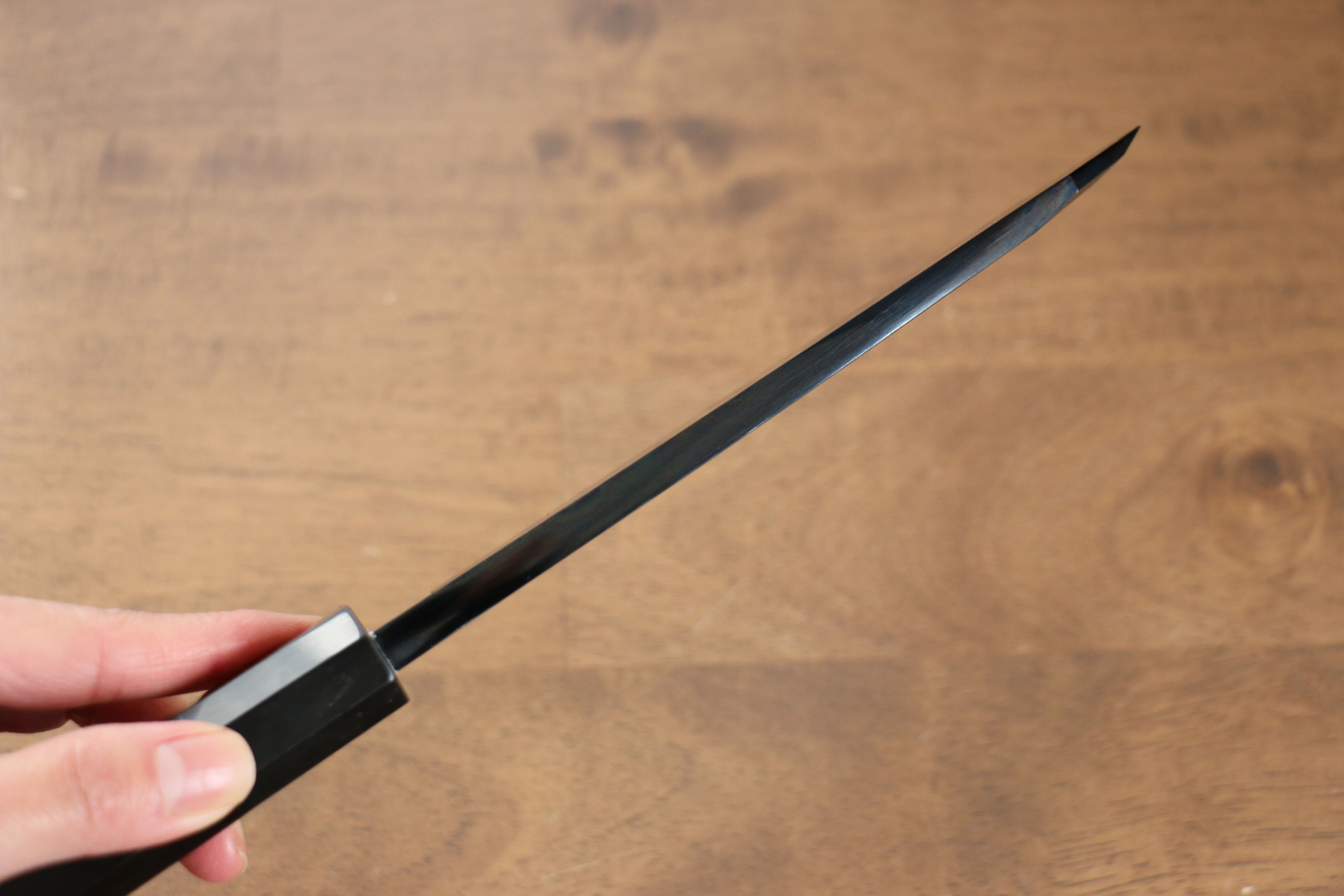 Jikko Ginza White Steel Black dyeing Kiritsuke Deba 150mm Ebony Wood Handle - Japanny - Best Japanese Knife