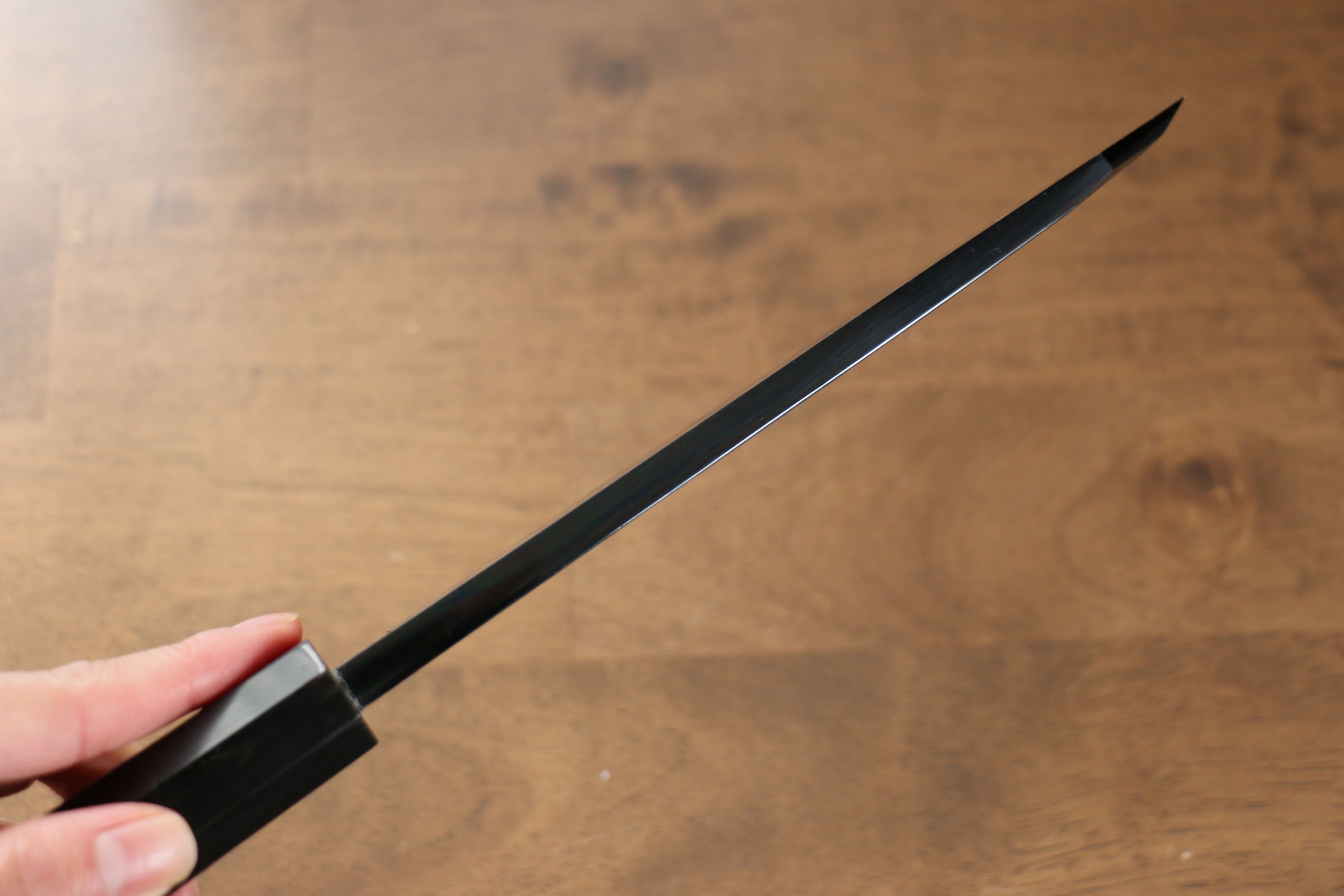 Jikko Ginza White Steel Black dyeing Kiritsuke Deba 180mm Ebony Wood Handle - Japanny - Best Japanese Knife