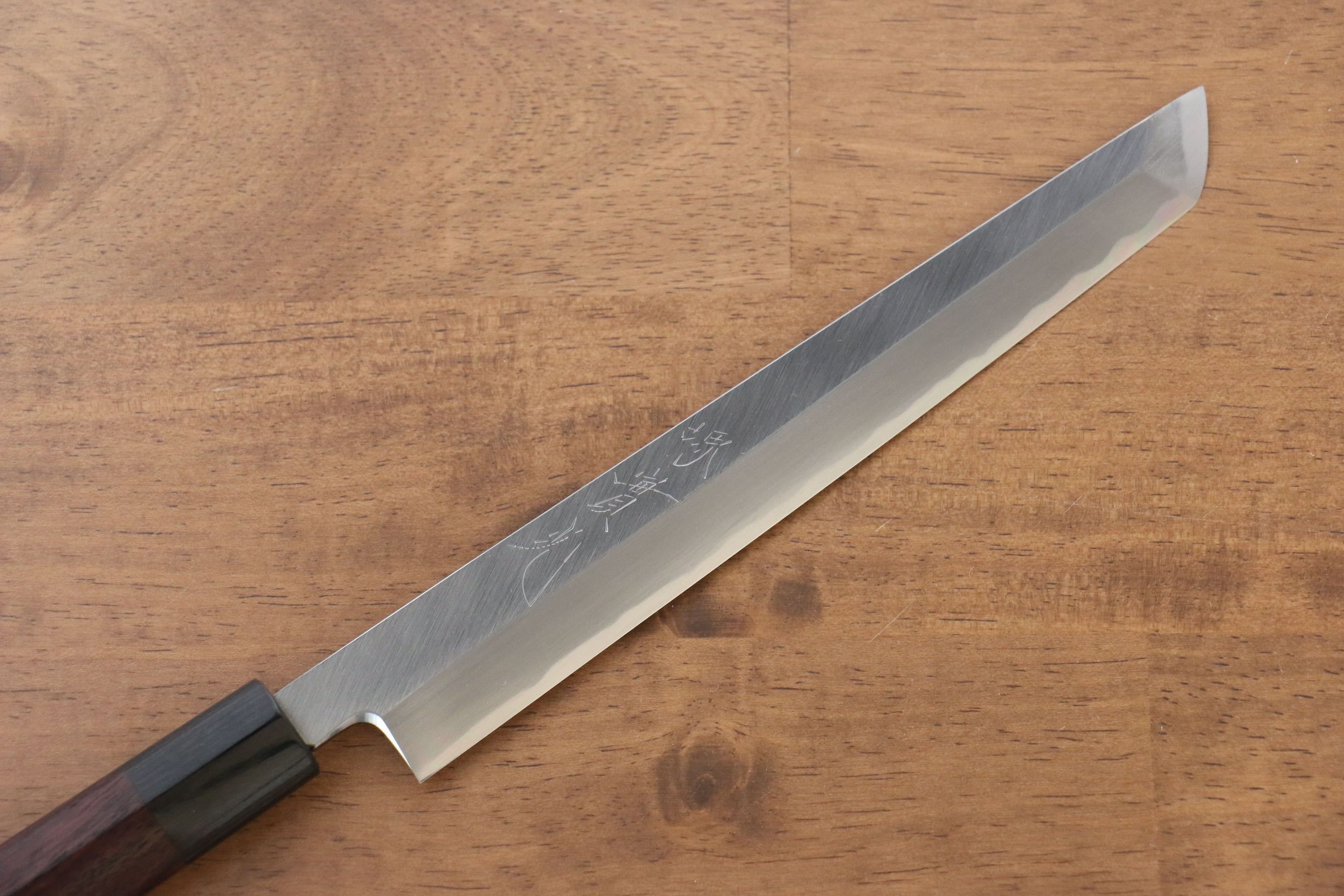 Jikko White Steel No.2 Sakimaru Yanagiba 210mm Shitan Handle - Japanny - Best Japanese Knife